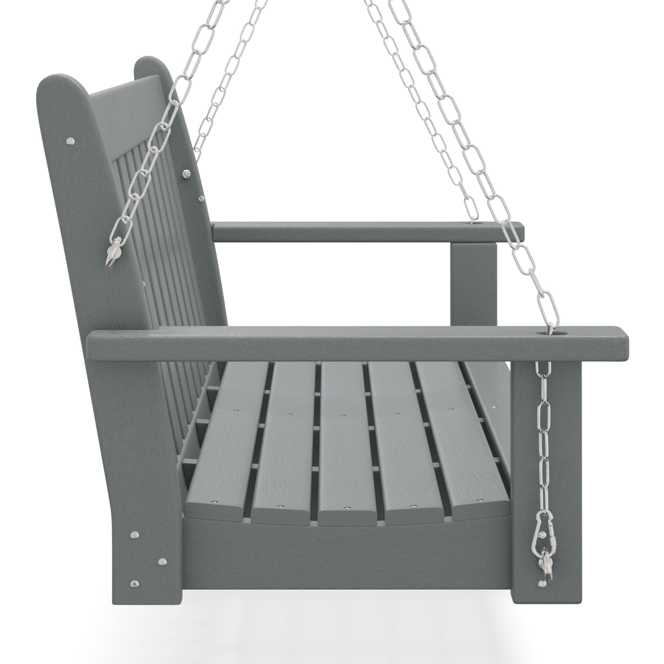 Paradise Outdoor Patio HDPE Hanging Front Porch Swing Bench