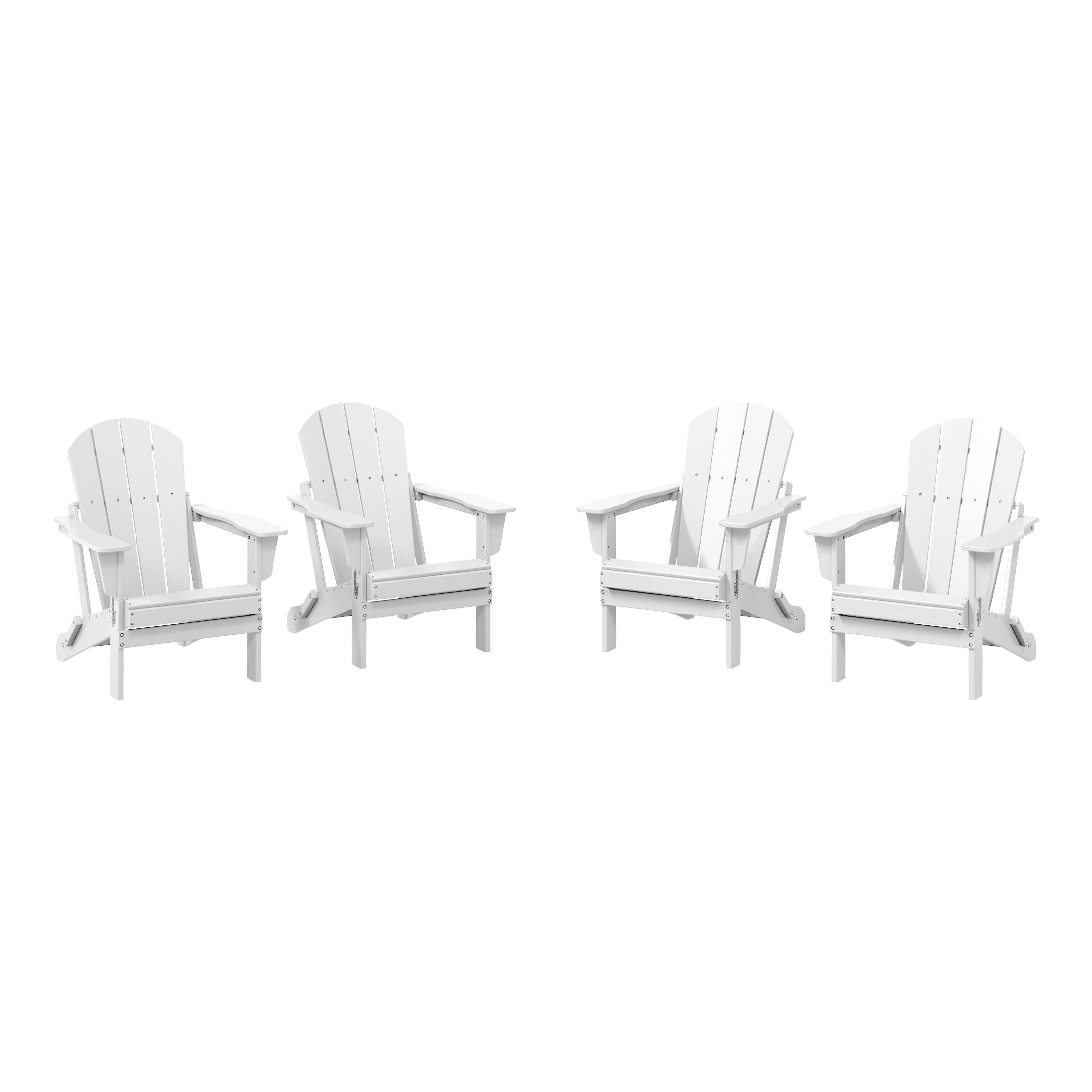 Paradise Westintrends 4-Piece set outdoor folding Poly Adirondack chair