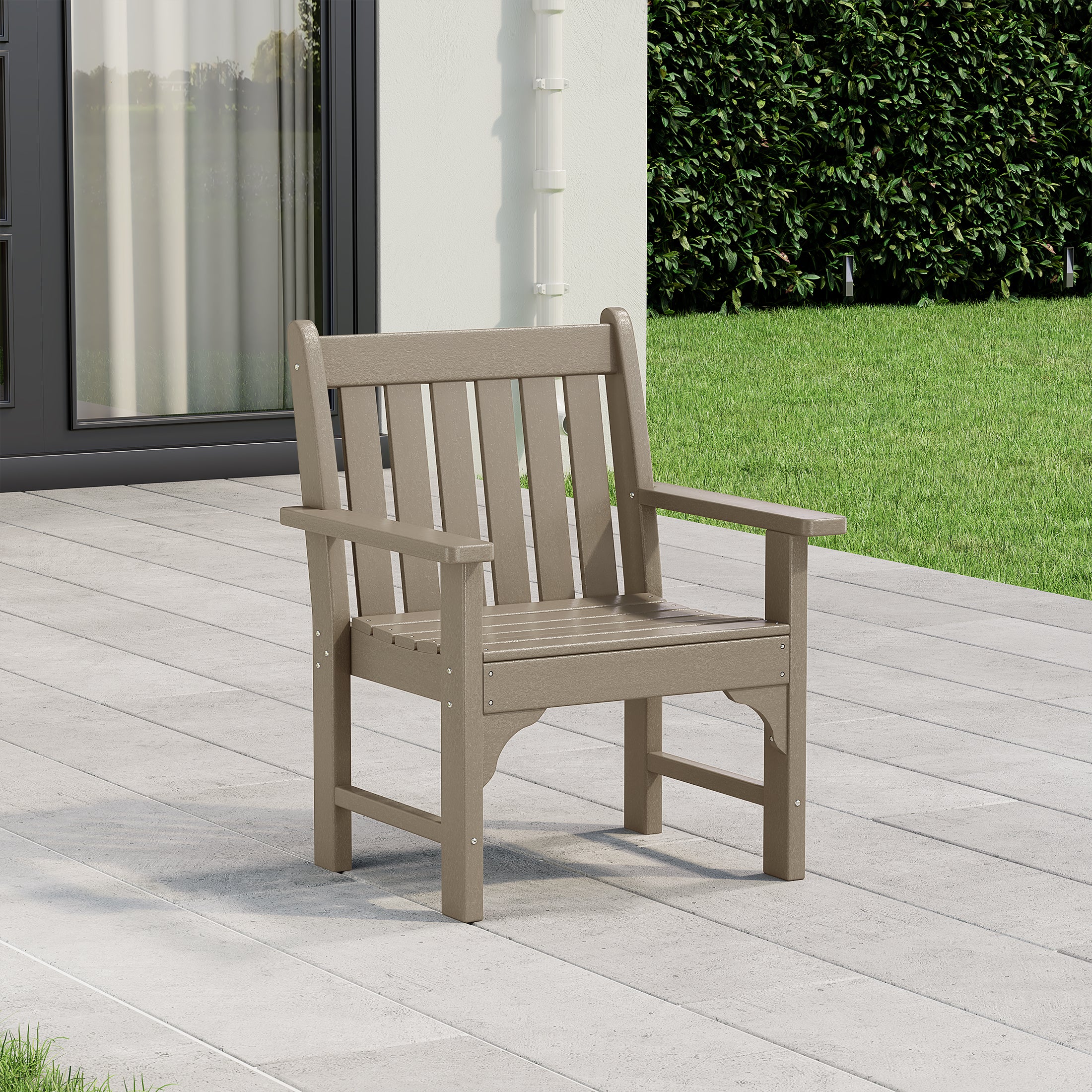 Paradise Outdoor Patio HDPE Garden Dining Arm Chair