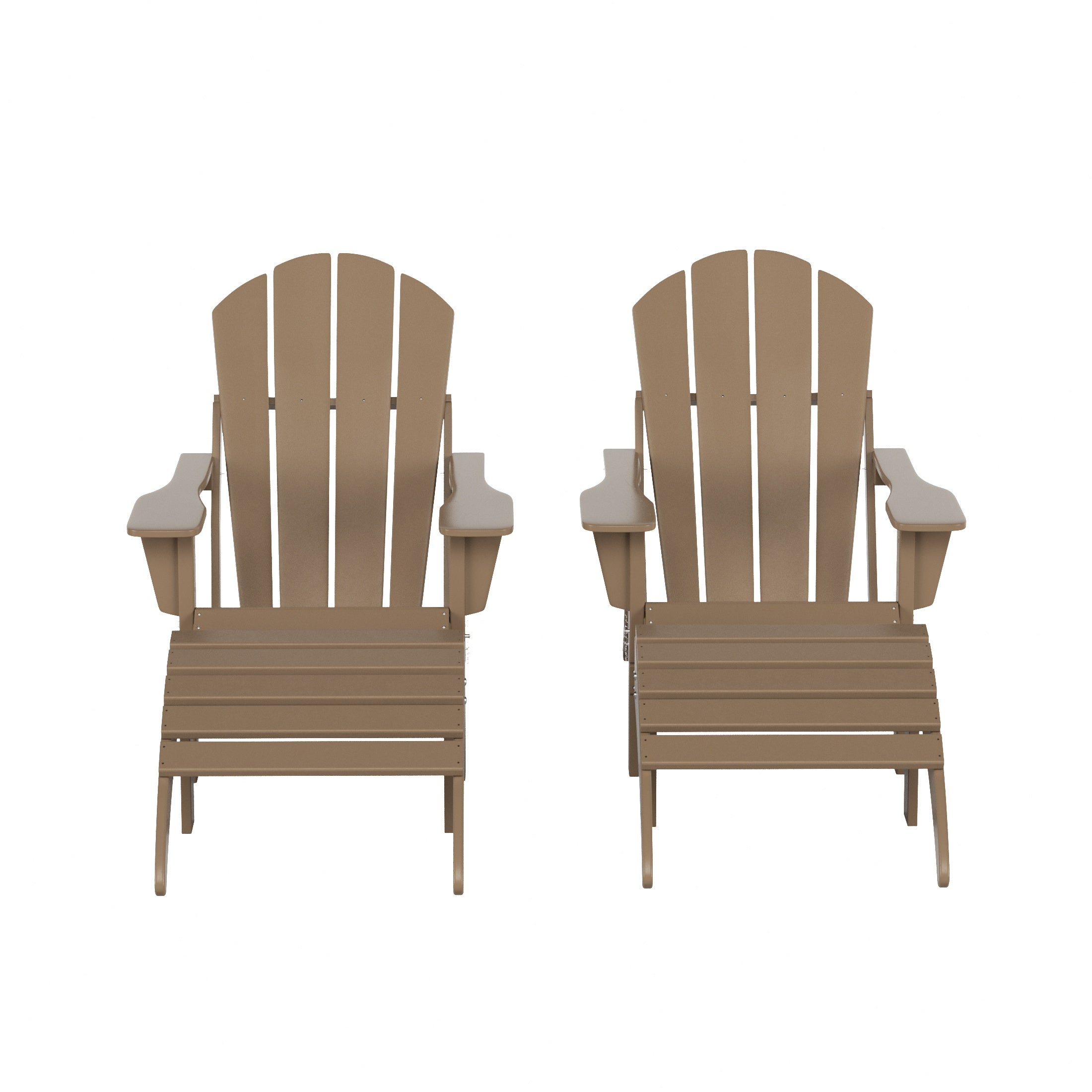 Paradise Westintrends 4-Piece set classic Adirondack chairs with ottoman (2 seater)