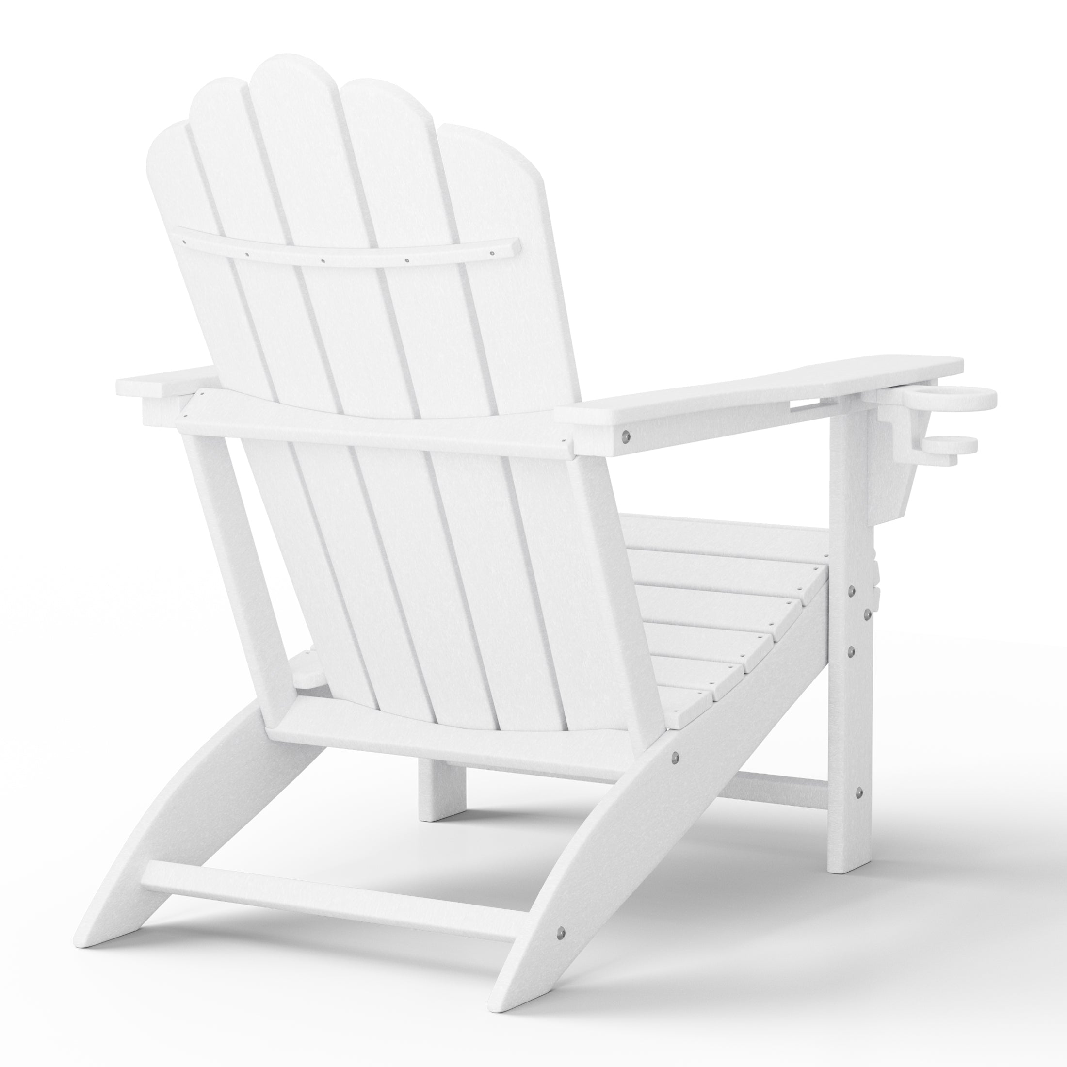 Lakeview Outdoor Patio HDPE Adirondack Chair With Cup Holder