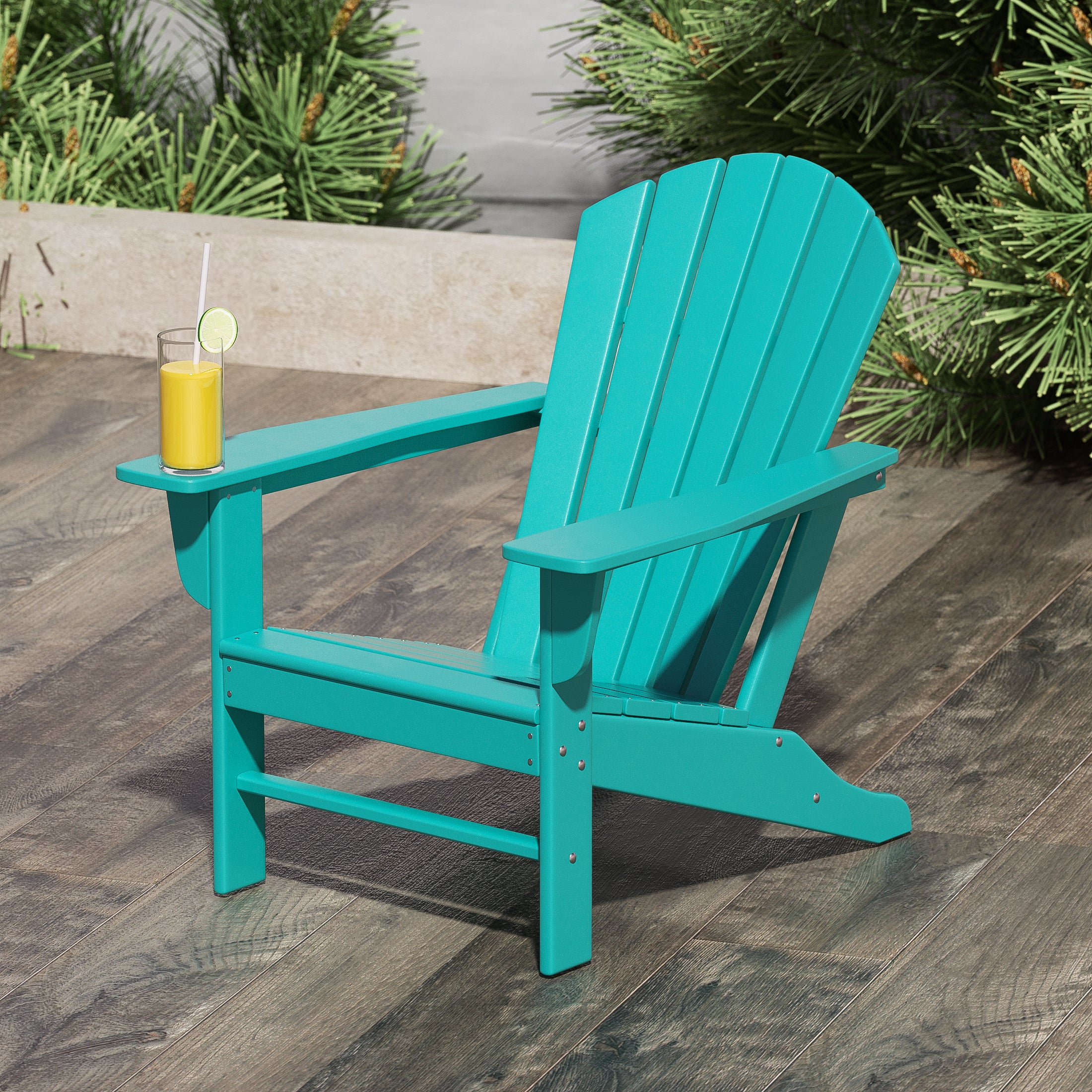 Portside HDPE Outdoor Patio Adirondack Chair