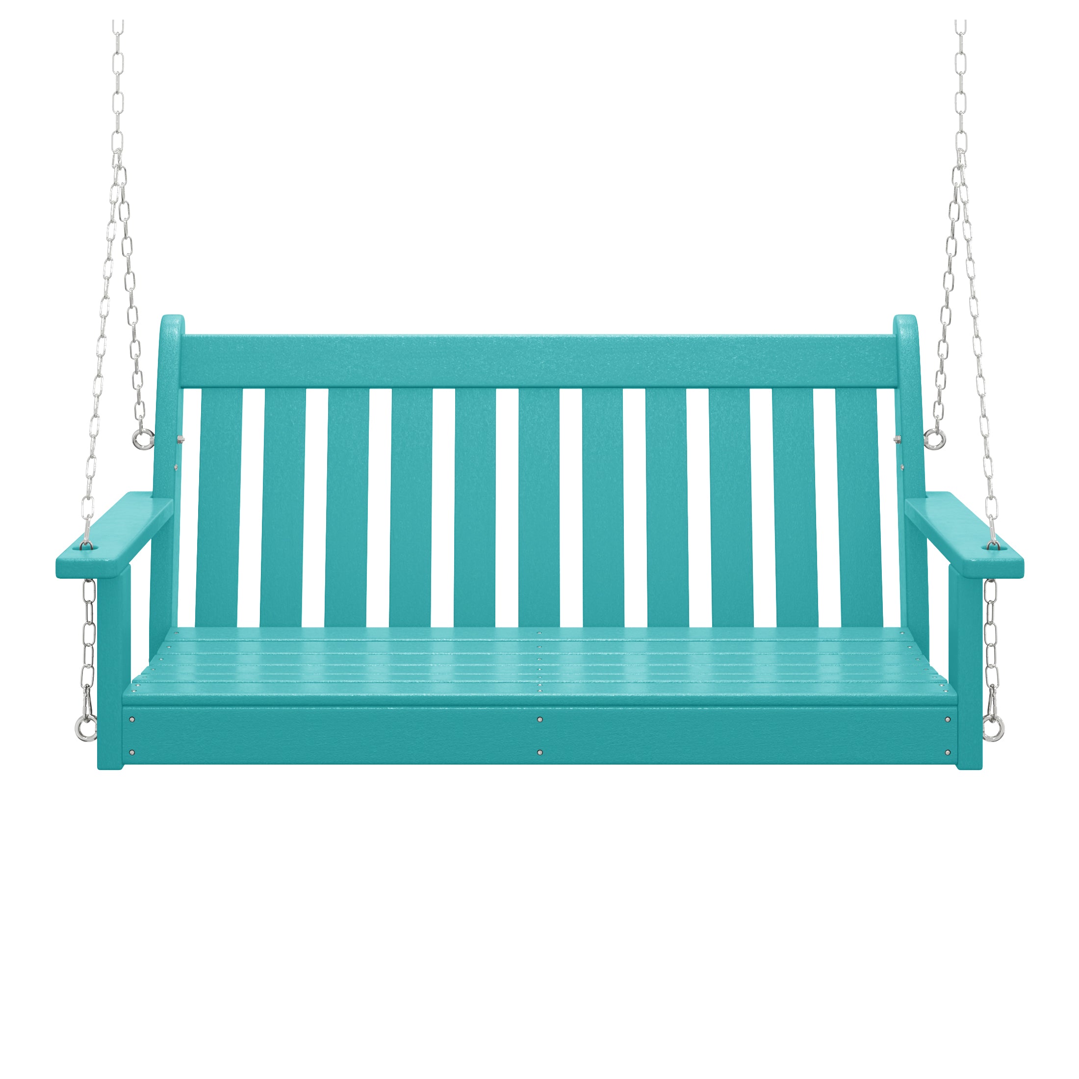 Paradise Outdoor Patio HDPE Hanging Front Porch Swing Bench