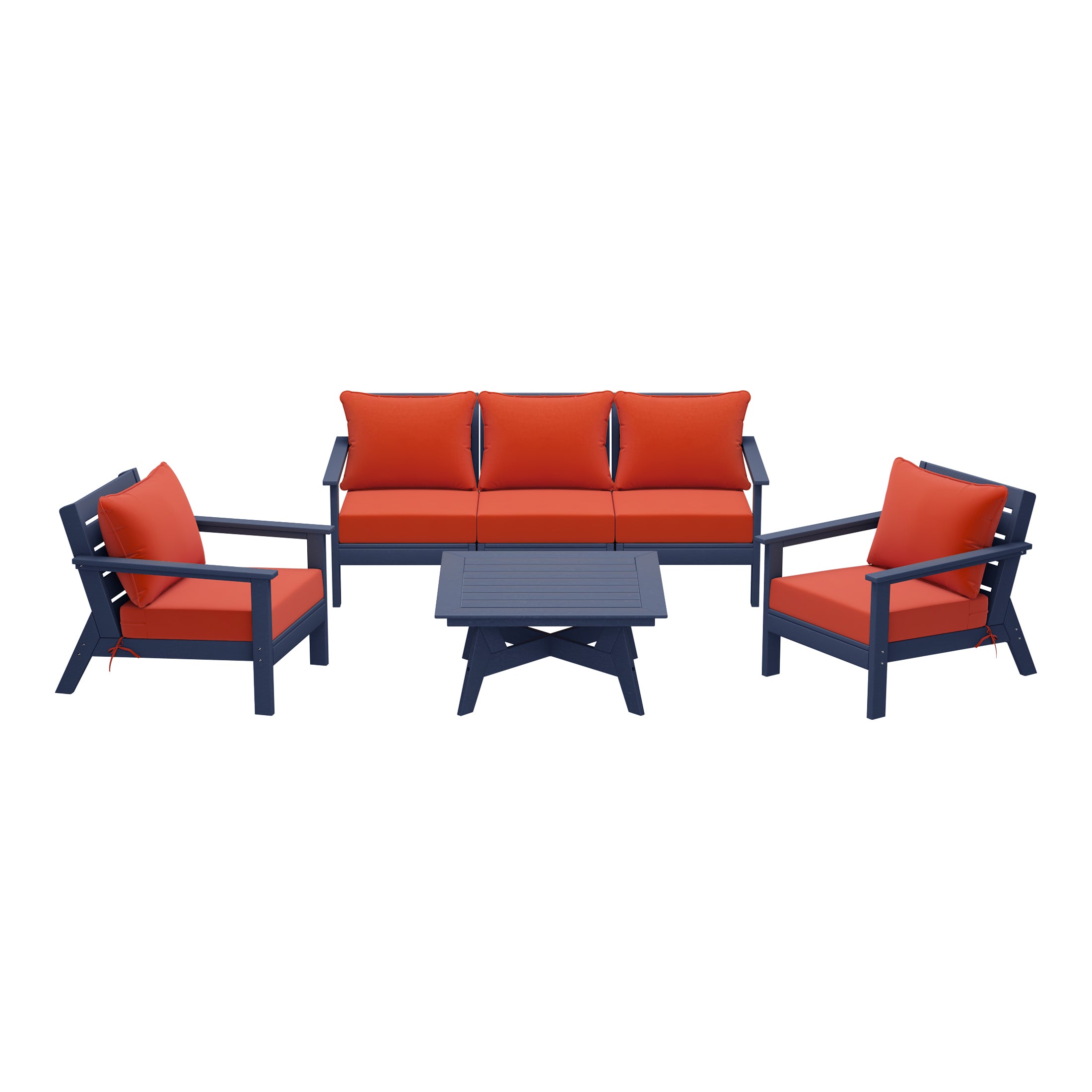 Portsmouth Outdoor 6-Piece Modular Sectional Patio Furniture Sofa Set