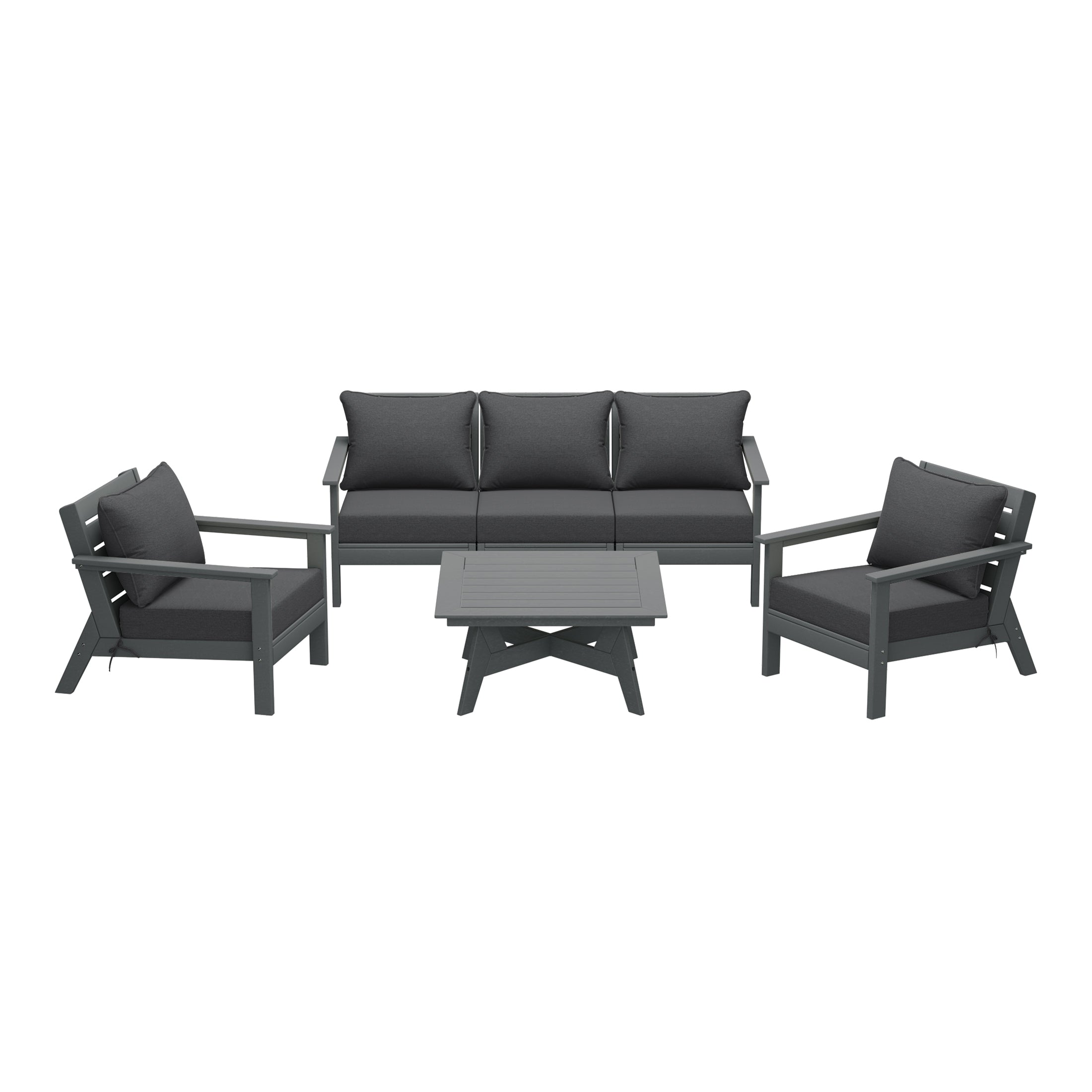 Portsmouth Outdoor 6-Piece Modular Sectional Patio Furniture Sofa Set