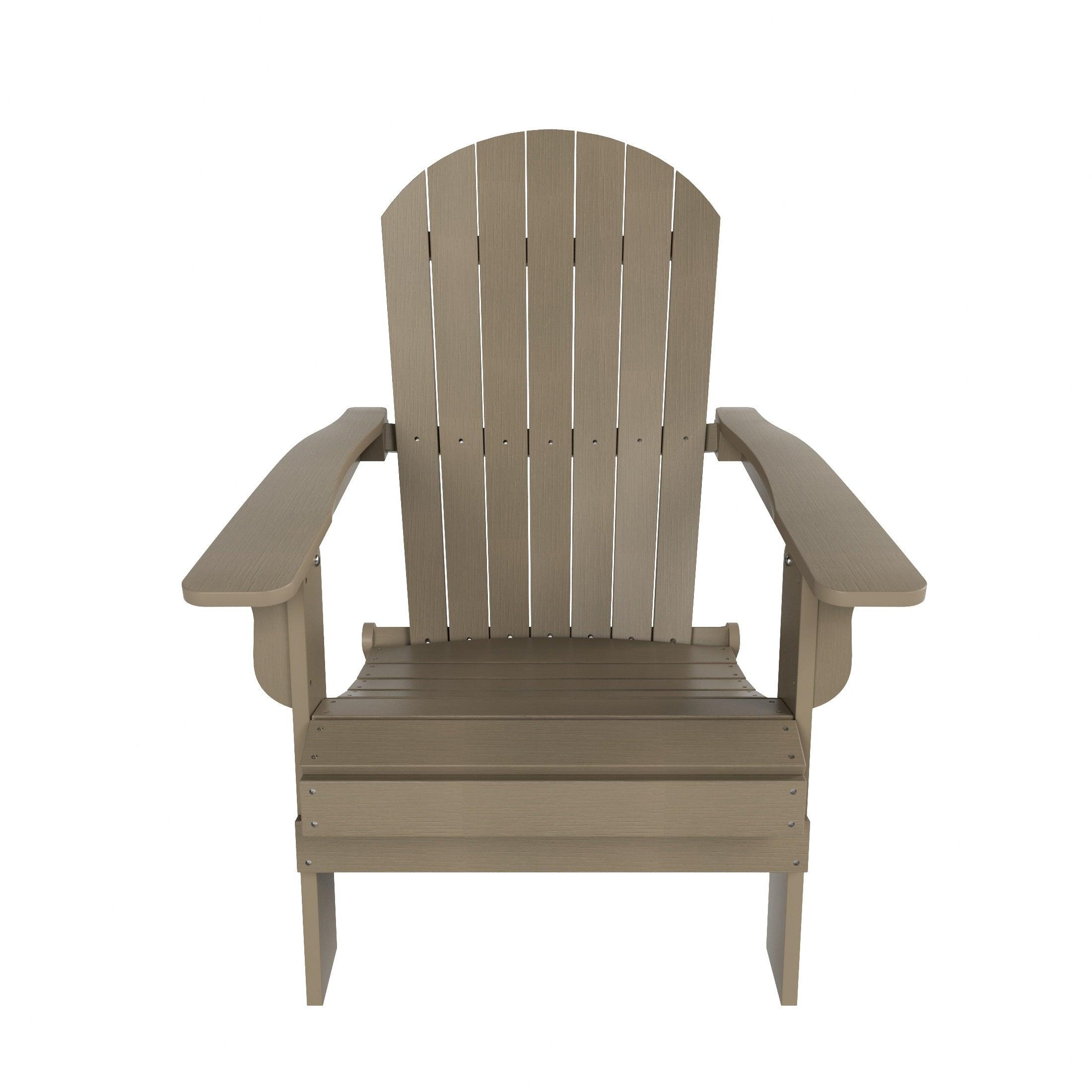 Florence 3-Piece HIPS Folding Adirondack Chair and Folding Ottoman Side Table Set - Costaelm