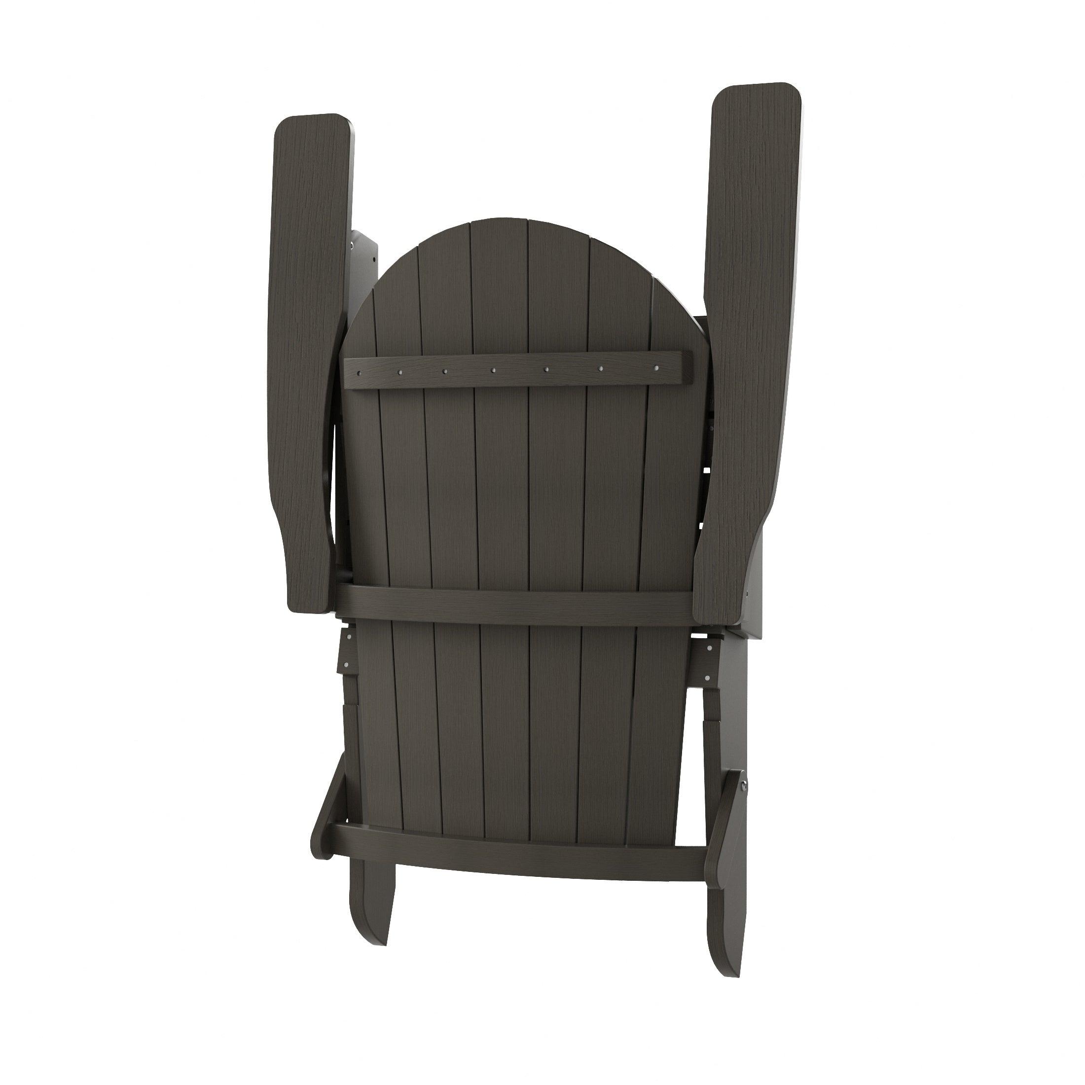 Florence 4-Piece HIPS Folding Adirondack Chair and Folding Ottoman Set - Costaelm