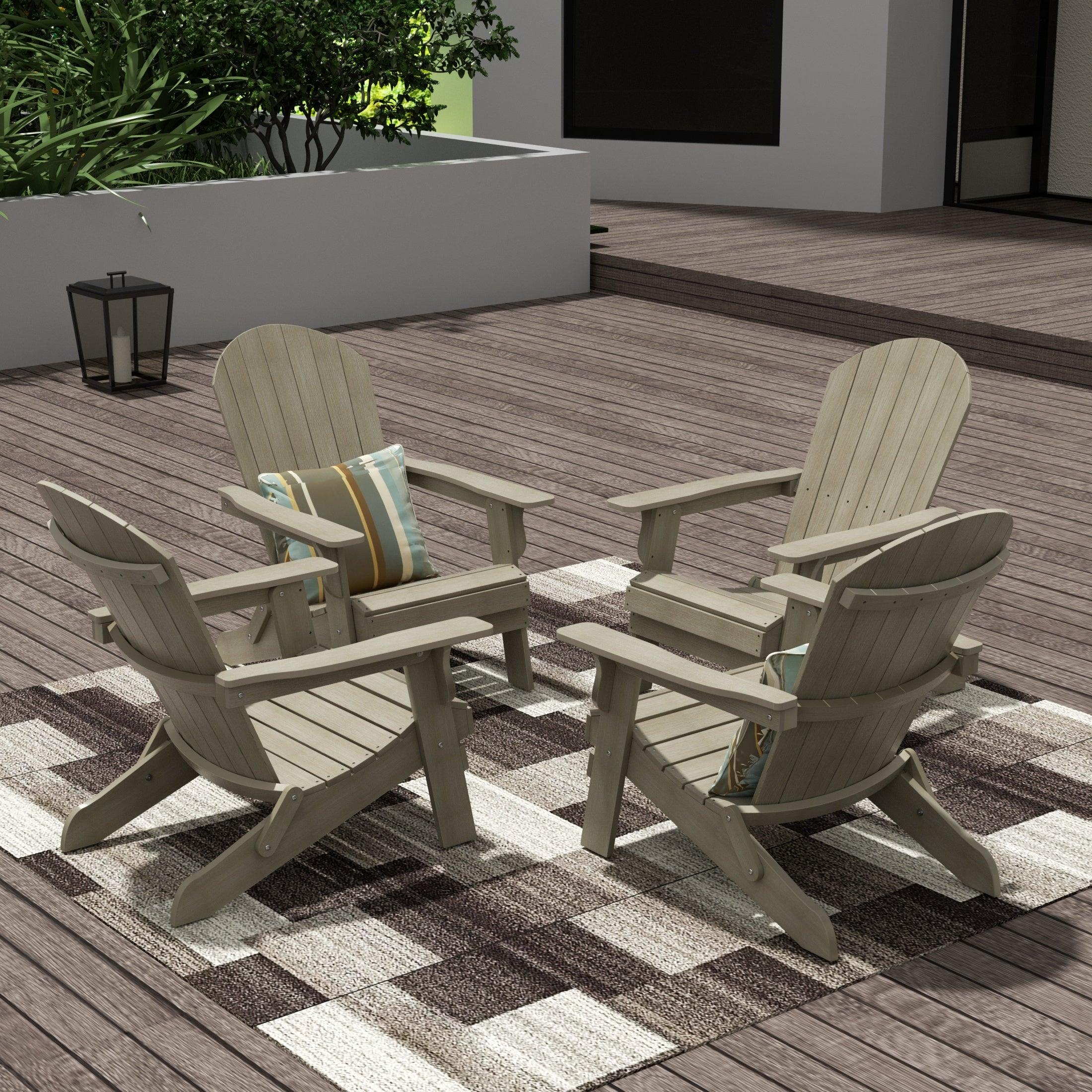 Florence HIPS Folding Adirondack Chair (Set of 4) - Costaelm