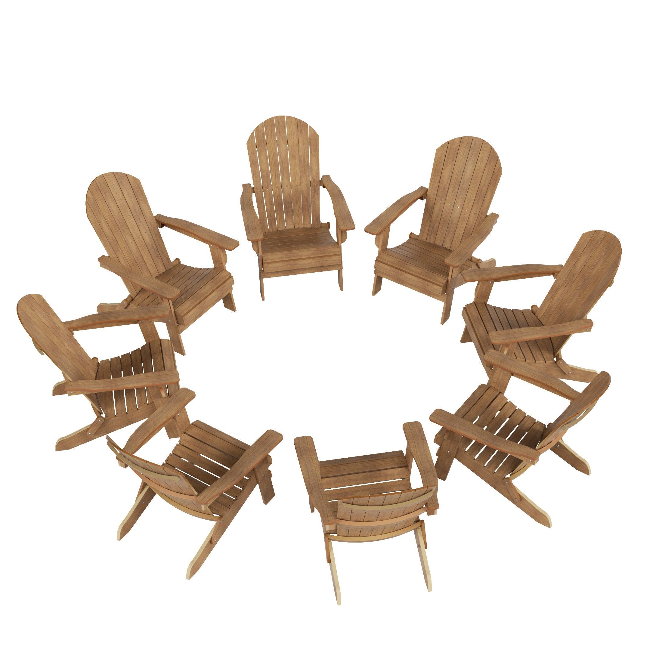 Florence HIPS Folding Adirondack Chair (Set of 8) - Costaelm