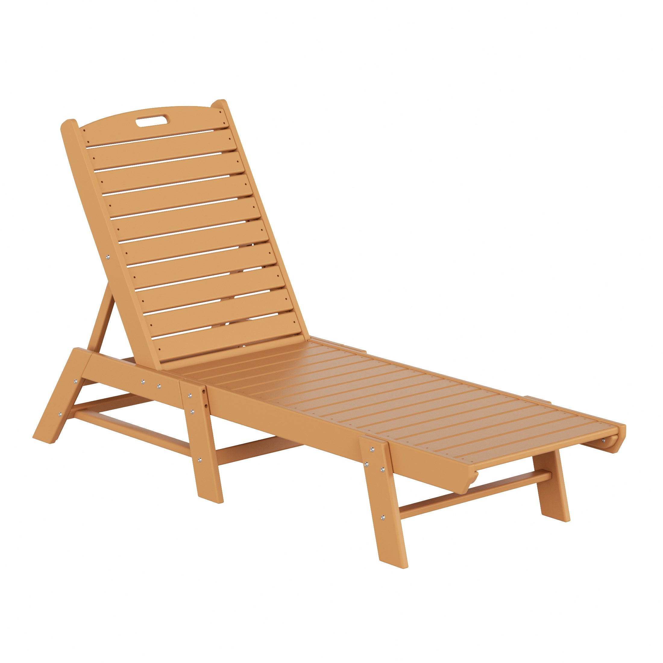 Paradise Malibu Poly Reclining Outdoor Patio Chaise Lounge Chair Adjustable