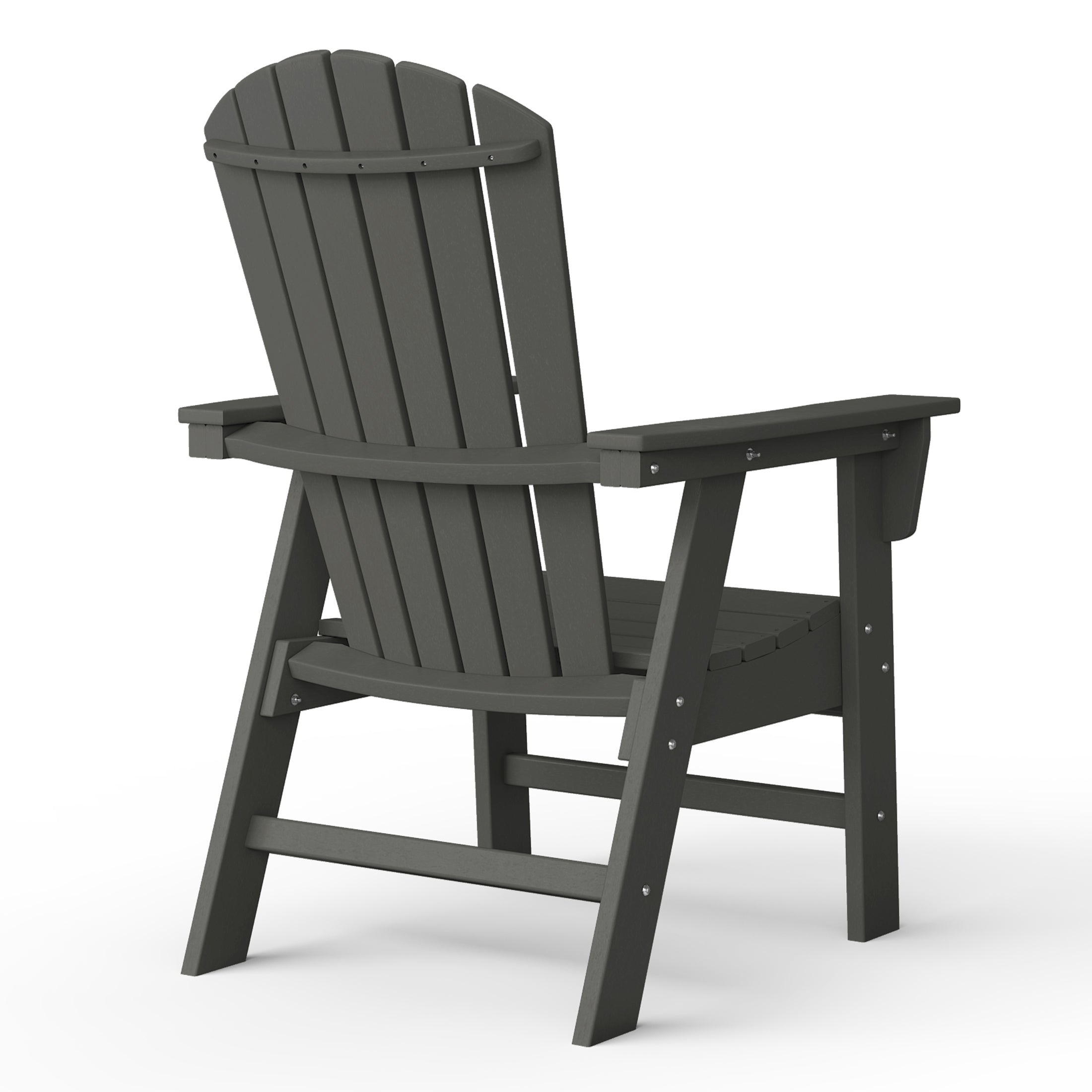 Portside Outdoor Patio Seashell Back Adirondack Dining Chair