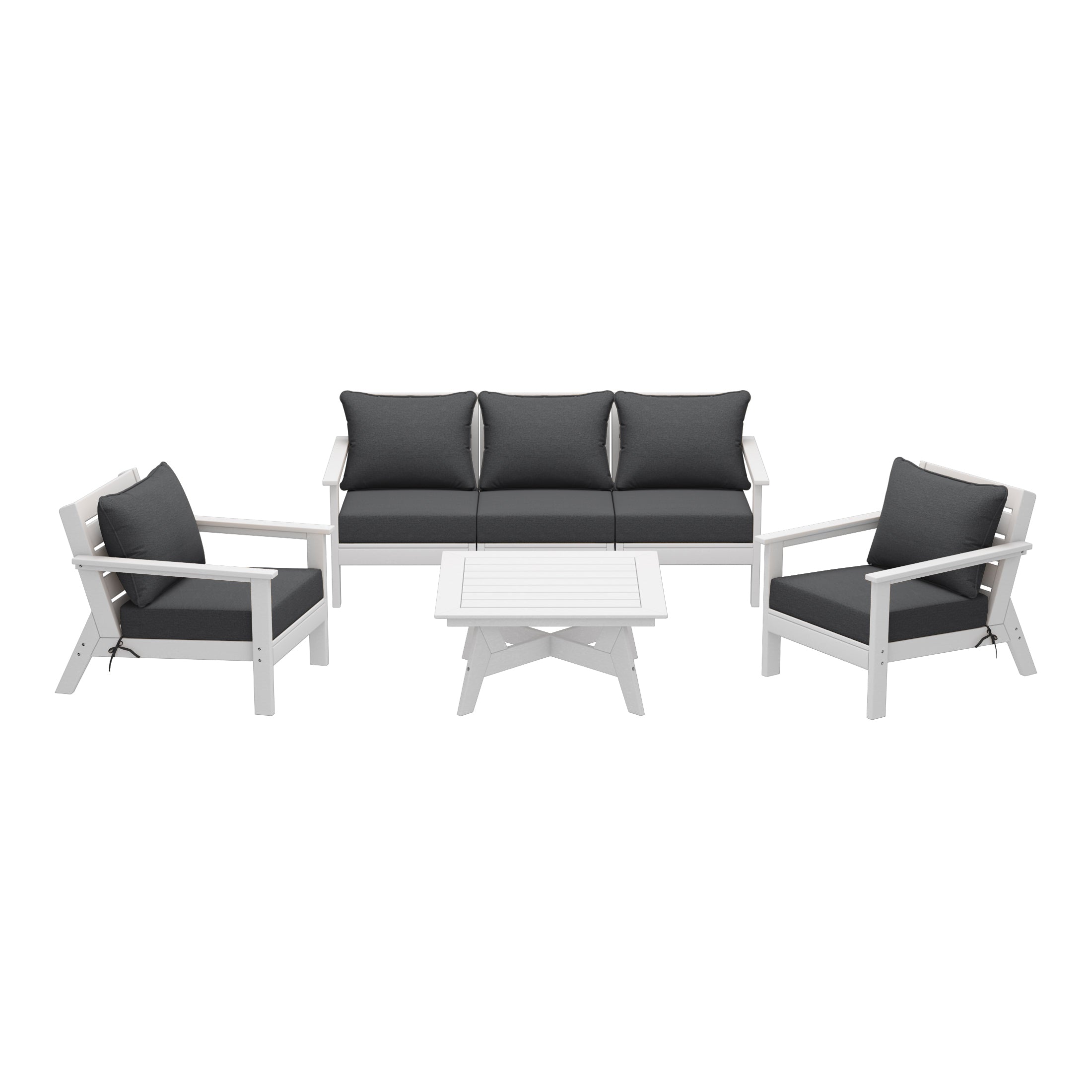 Portsmouth Outdoor 6-Piece Modular Sectional Patio Furniture Sofa Set