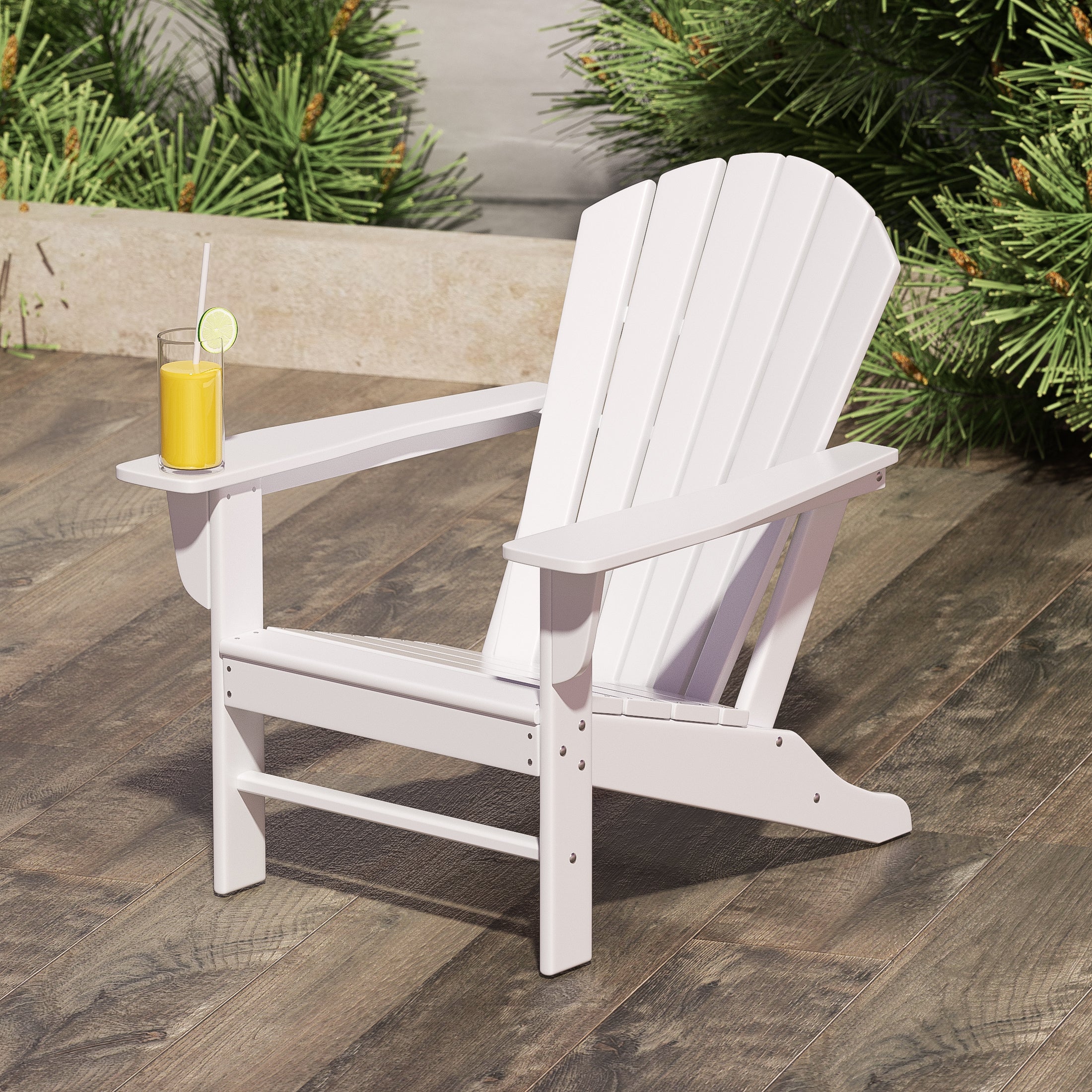 Portside HDPE Outdoor Patio Adirondack Chair