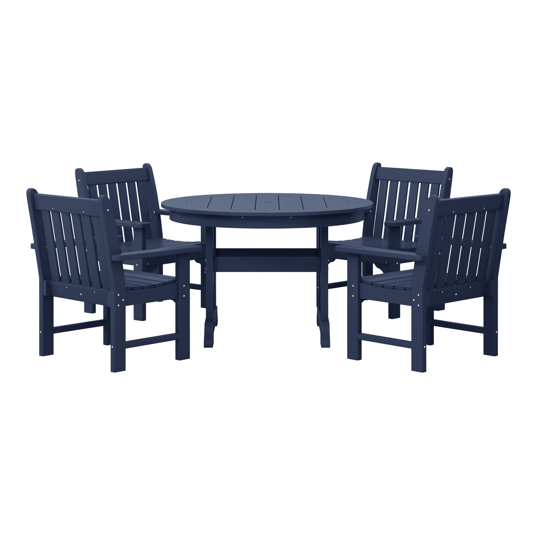 Paradise 5-Piece HDPE Outdoor Patio Chair and Round Table Dining Set