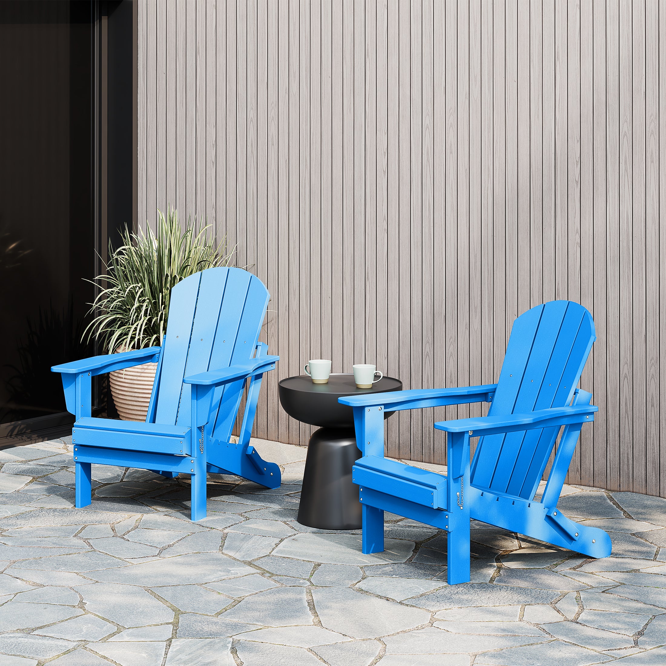 Paradise Classic Folding Adirondack Chair (Set of 2)