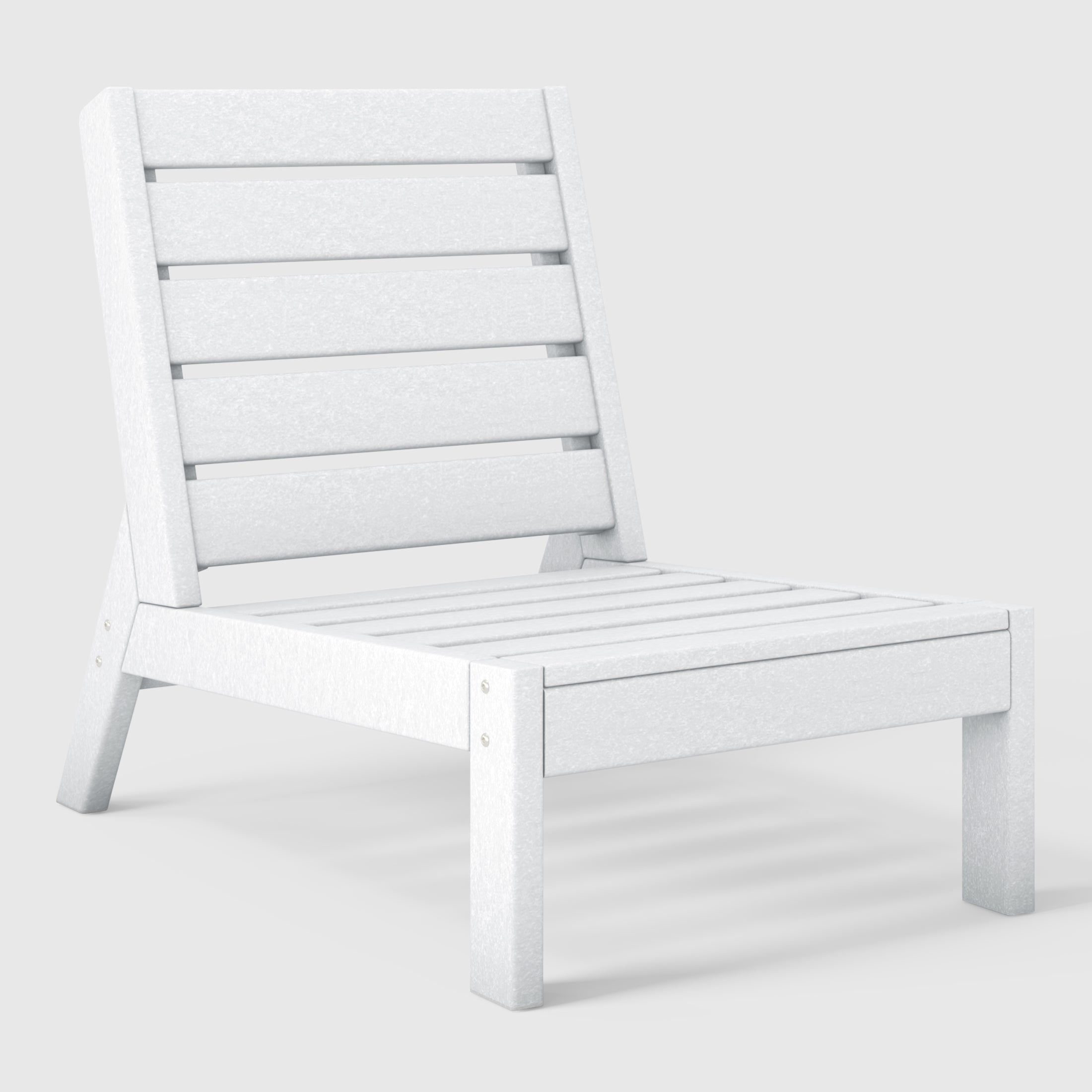 Portsmouth HDPE Deep Seating Armless Modular Outdoor Patio Chair