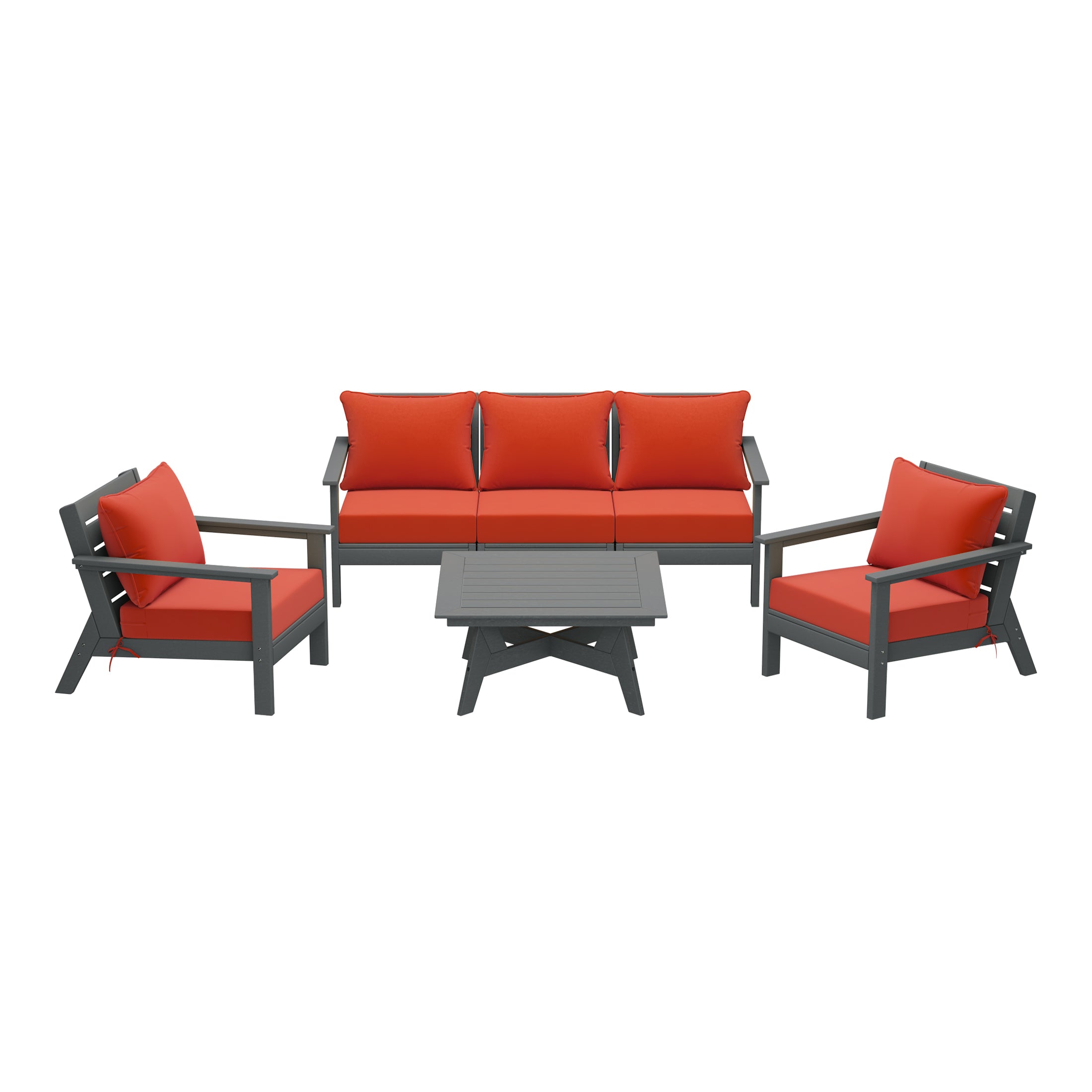 Portsmouth Outdoor 6-Piece Modular Sectional Patio Furniture Sofa Set