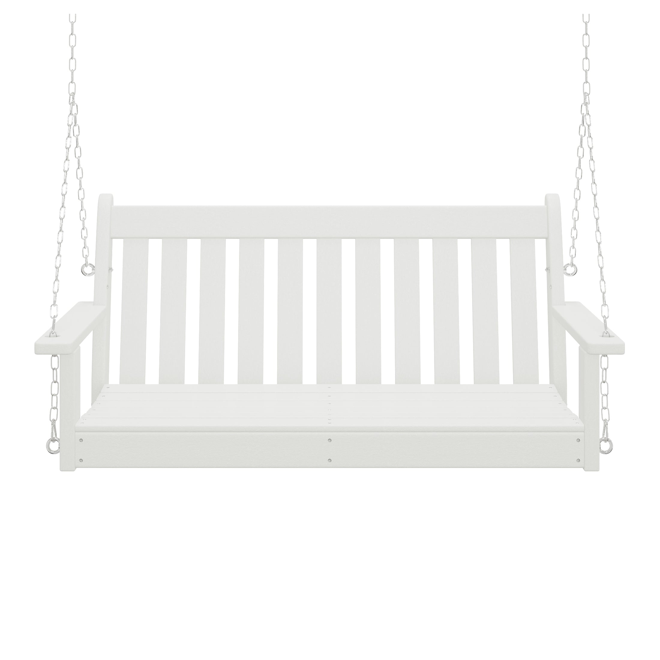 Paradise Outdoor Patio HDPE Hanging Front Porch Swing Bench