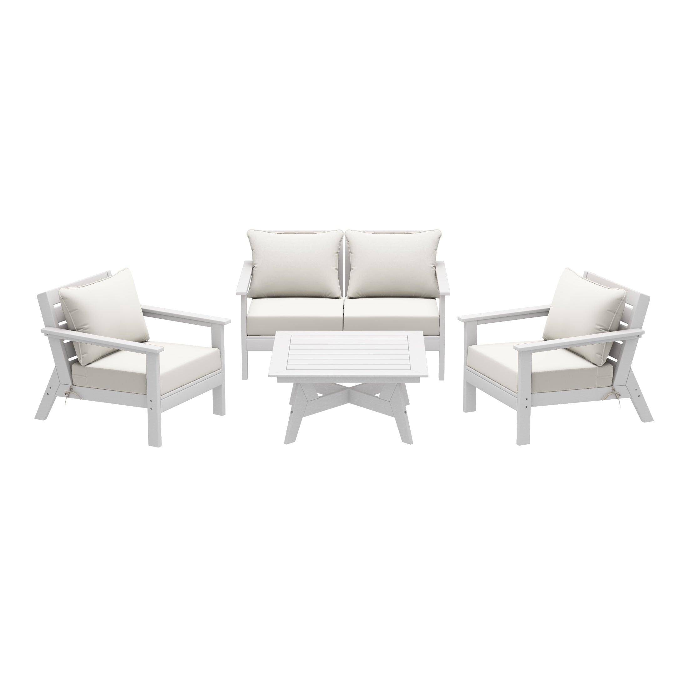 Portsmouth Outdoor 5-Piece Modular Sectional Patio Furniture Seating Set