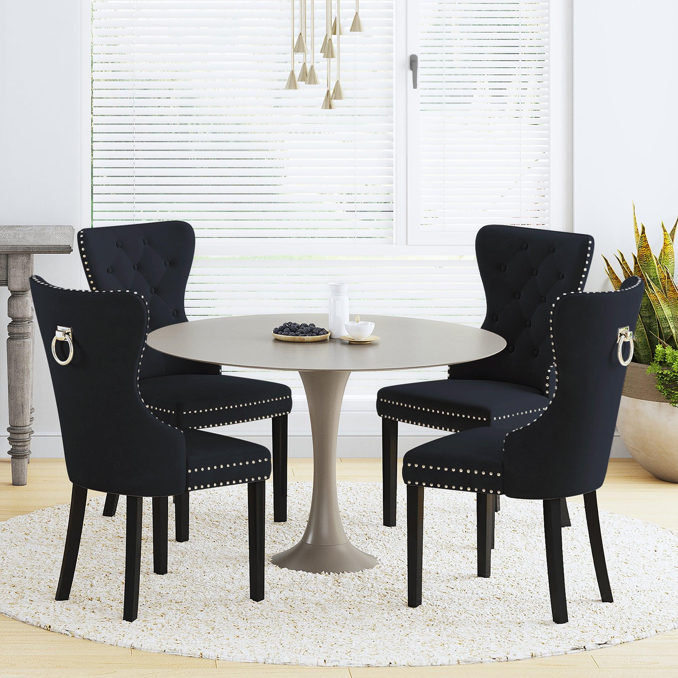 Alaia Tufted Velvet Upholstered Dining Side Chair (Set of 4) - Costaelm