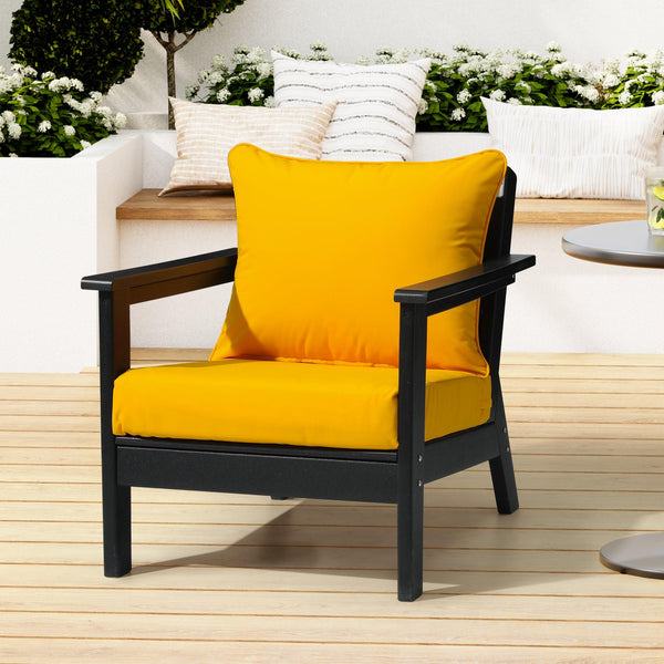 Harmony Outdoor 2-Piece Deep Set Patio Seat Back Chair Cushions - Costaelm