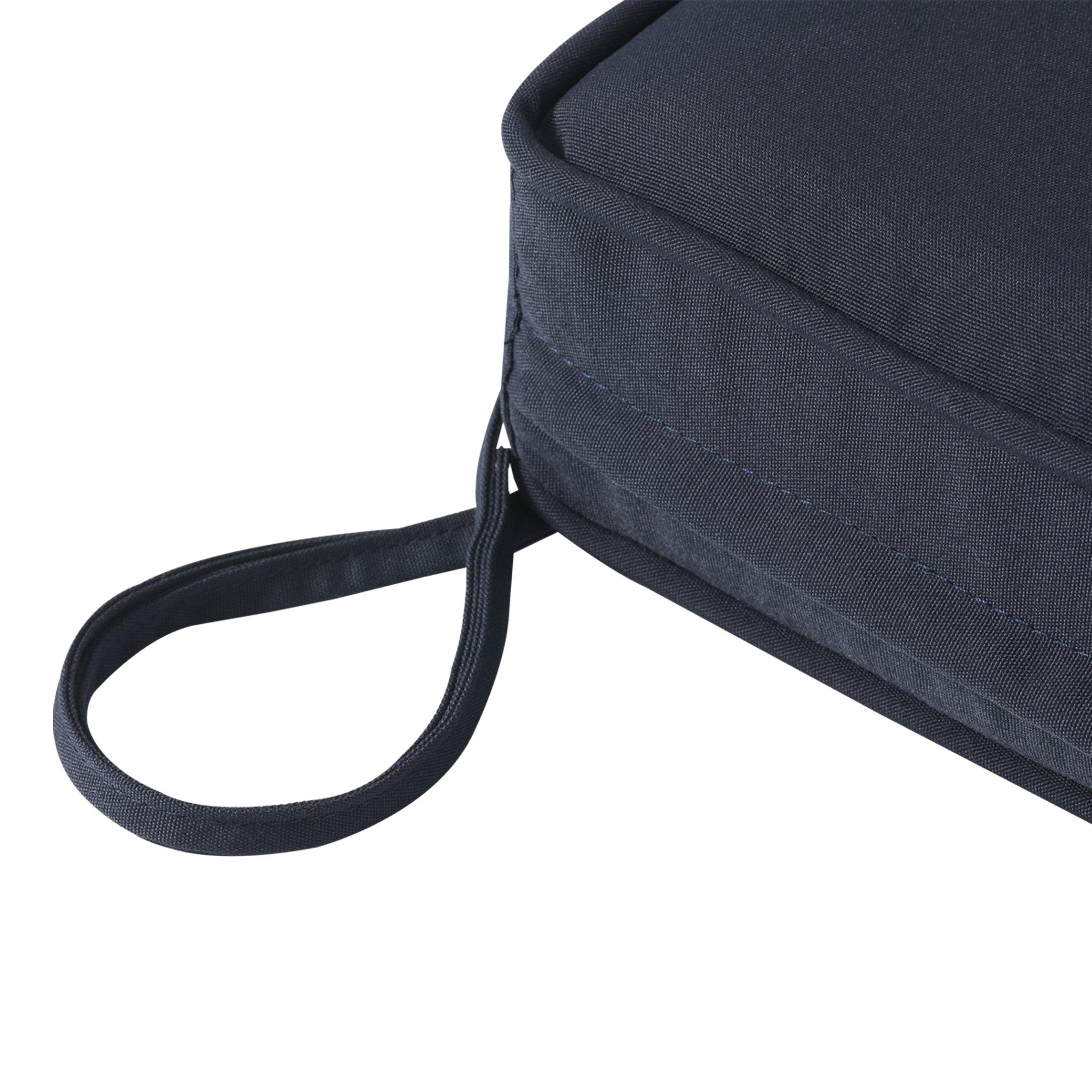 Harmony Outdoor Patio Seat Chair Square Cushions with Piping (Set of 2) - Costaelm