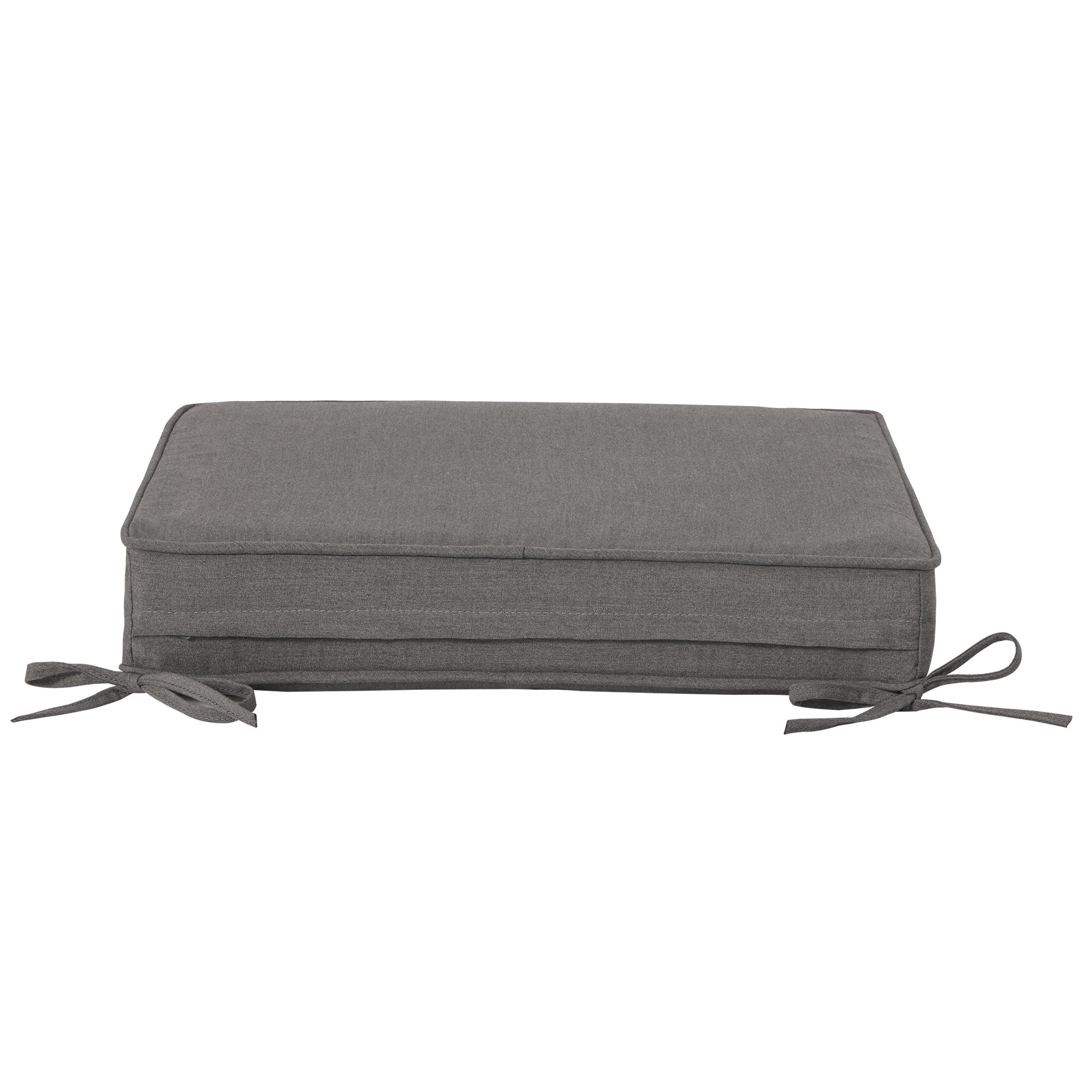 Harmony Outdoor Patio Seat Chair Square Cushions with Piping (Set of 2) - Costaelm