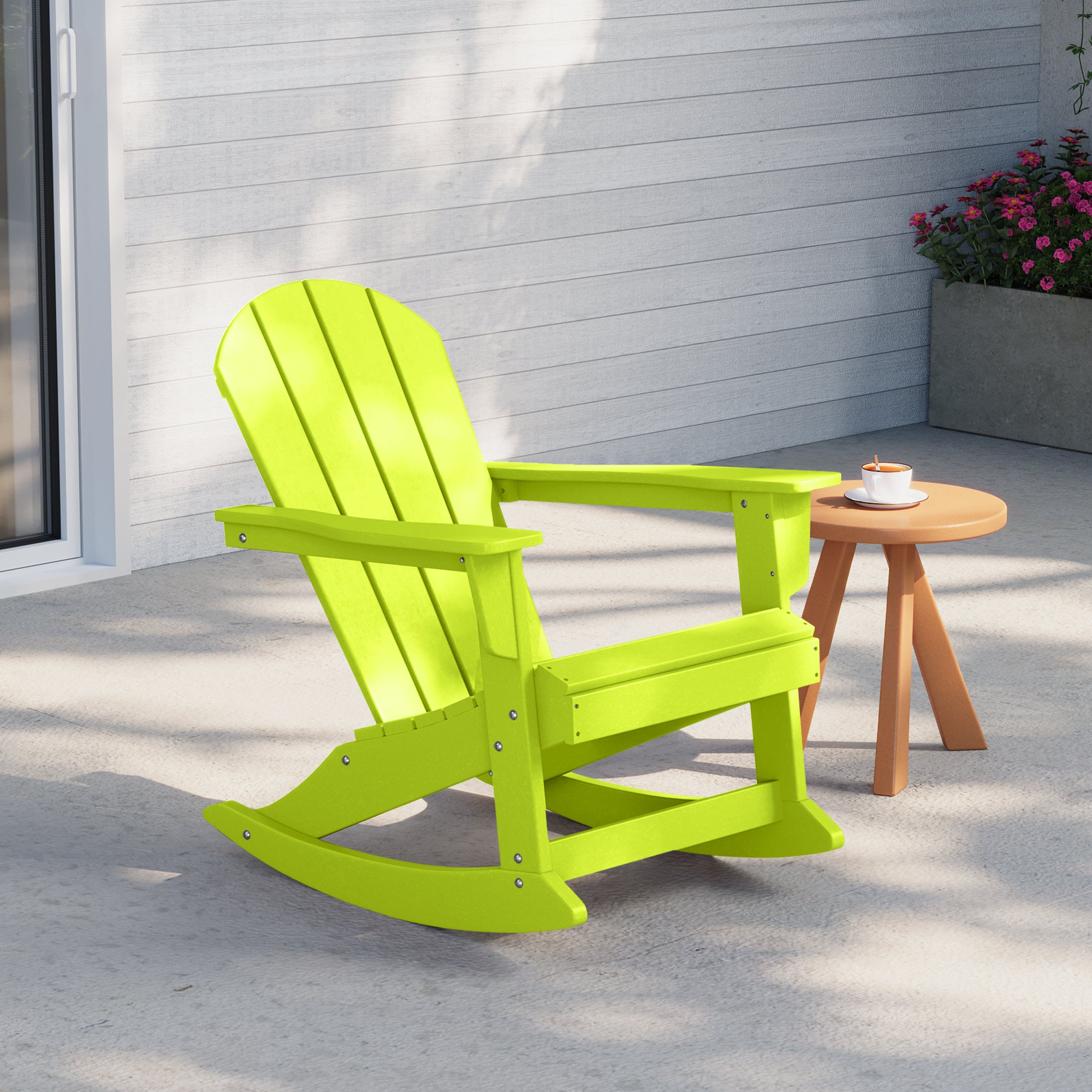 Paradise Westintrends Outdoor / Patio Poly Adirondack rocking chair