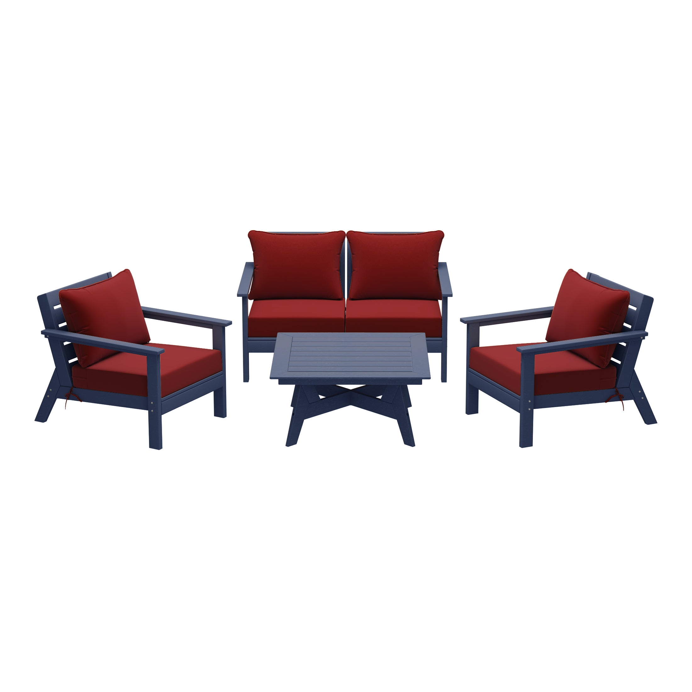 Portsmouth Outdoor 5-Piece Modular Sectional Patio Furniture Seating Set