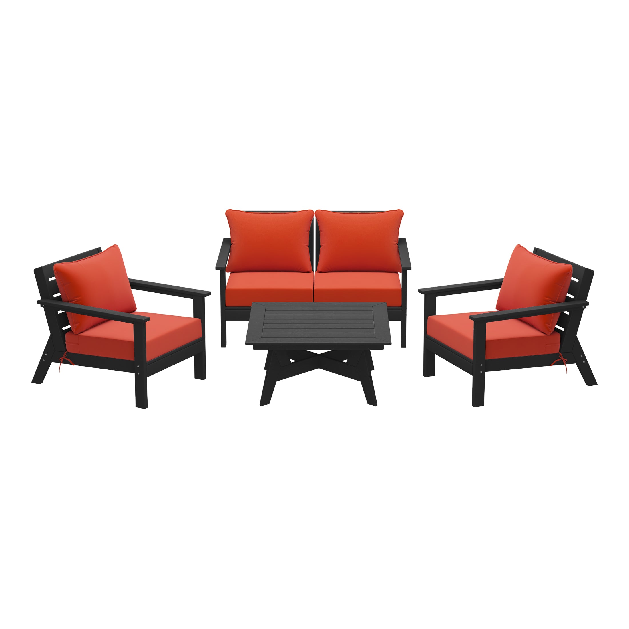 Portsmouth Outdoor 5-Piece Modular Sectional Patio Furniture Seating Set