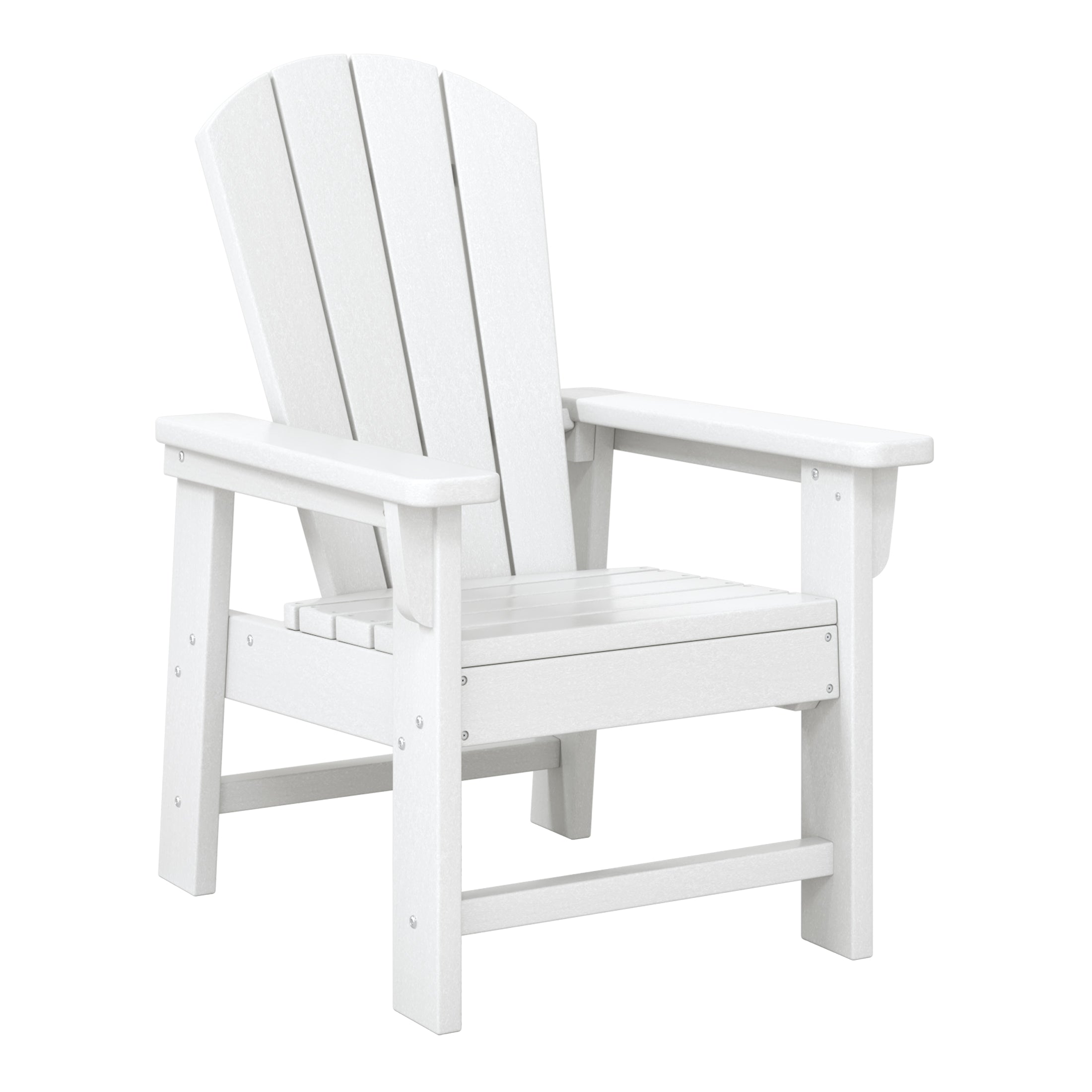 Paradise Kids 3-Piece Outdoor HDPE Adirondack Chairs With Square Side Table Set