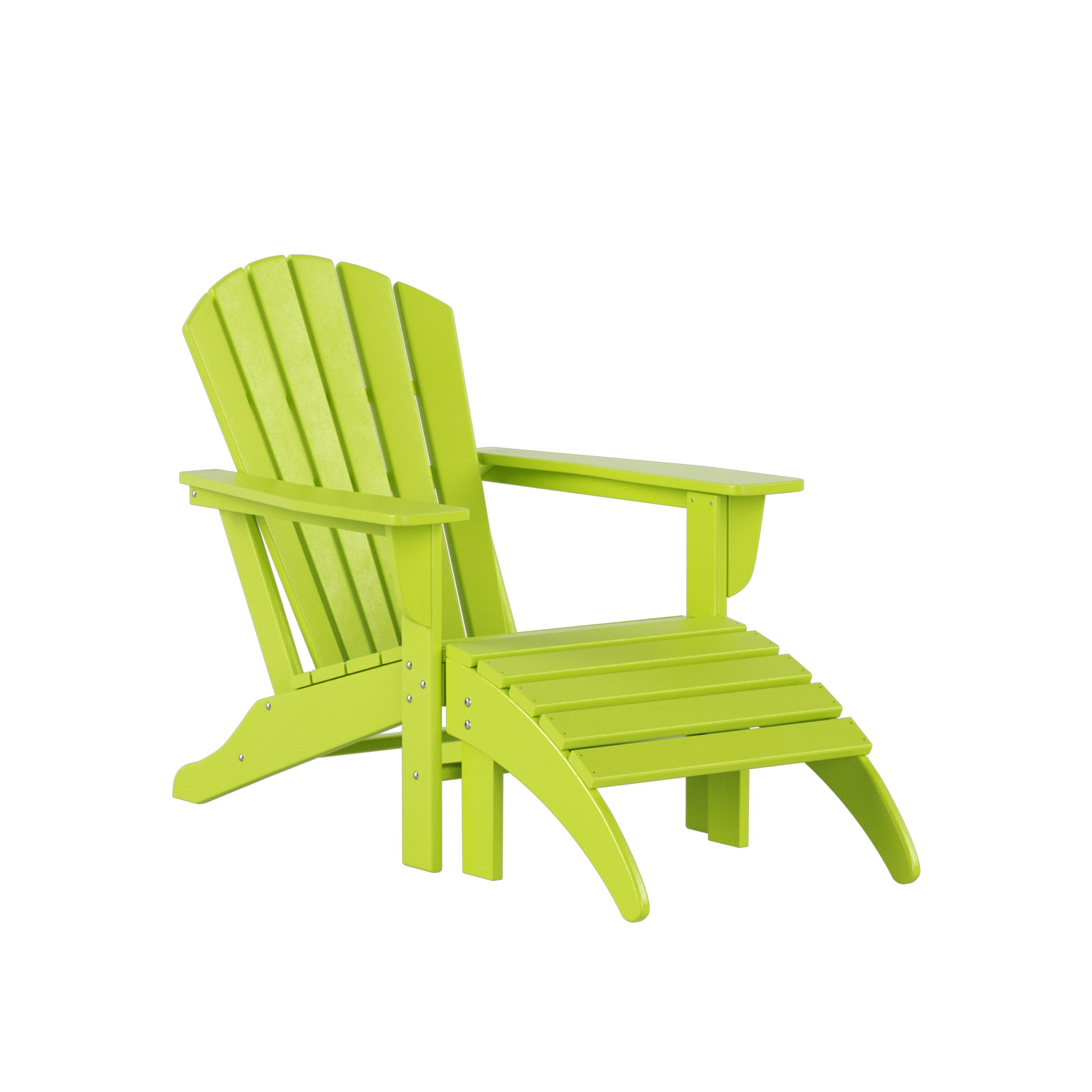 Portside Outdoor Adirondack Chair With Ottoman 2-Piece Set