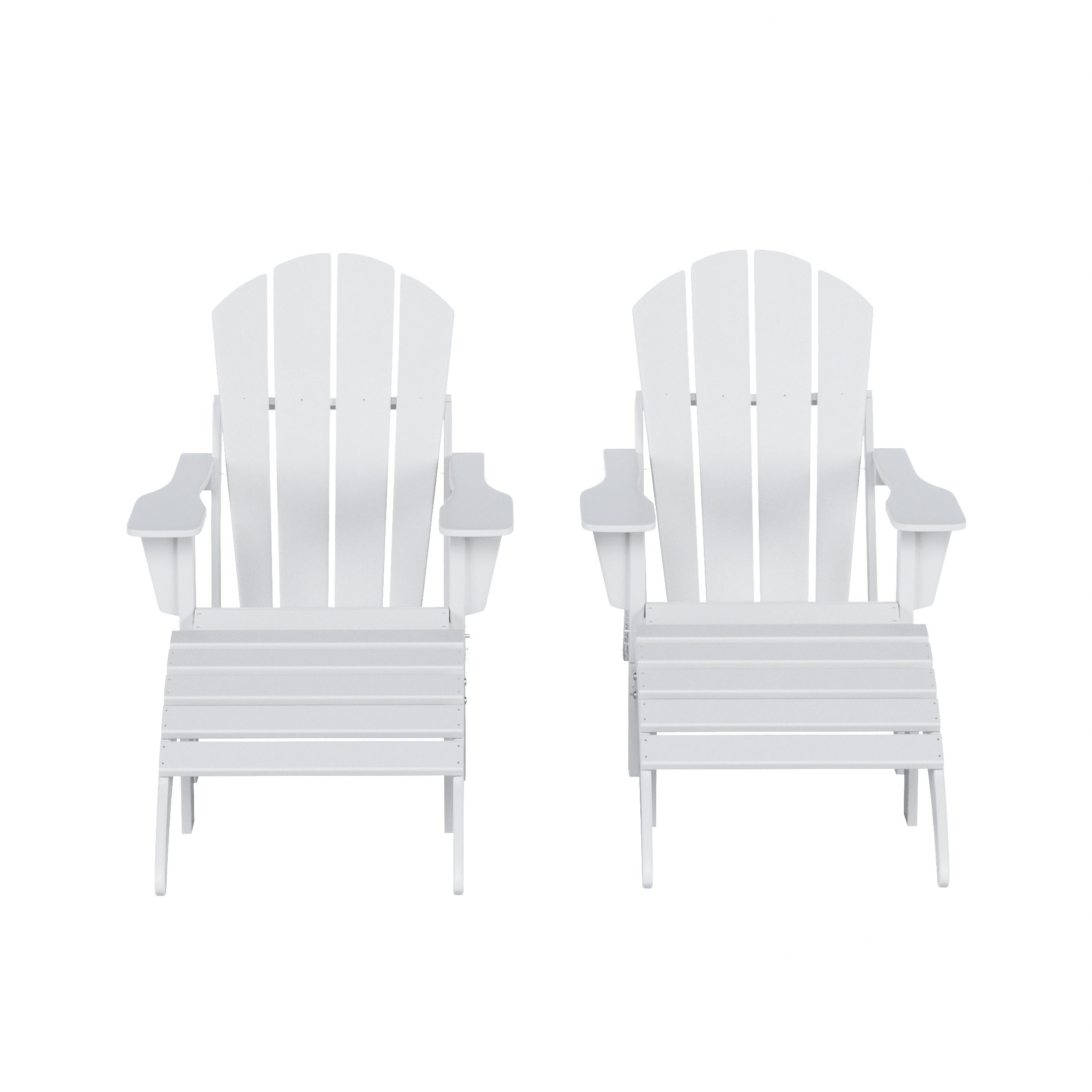 Paradise Westintrends 4-Piece set classic Adirondack chairs with ottoman (2 seater)