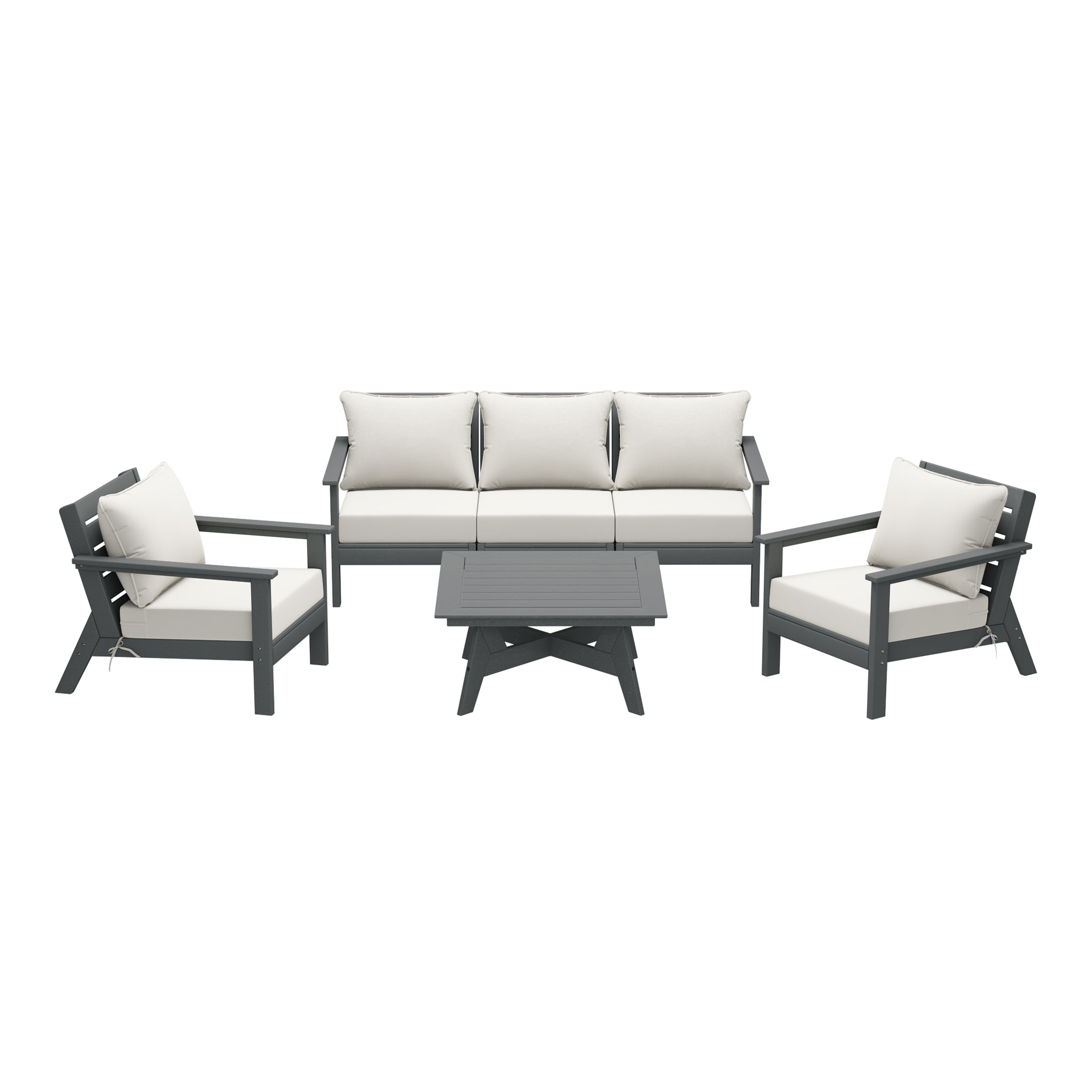 Portsmouth Outdoor 6-Piece Modular Sectional Patio Furniture Sofa Set