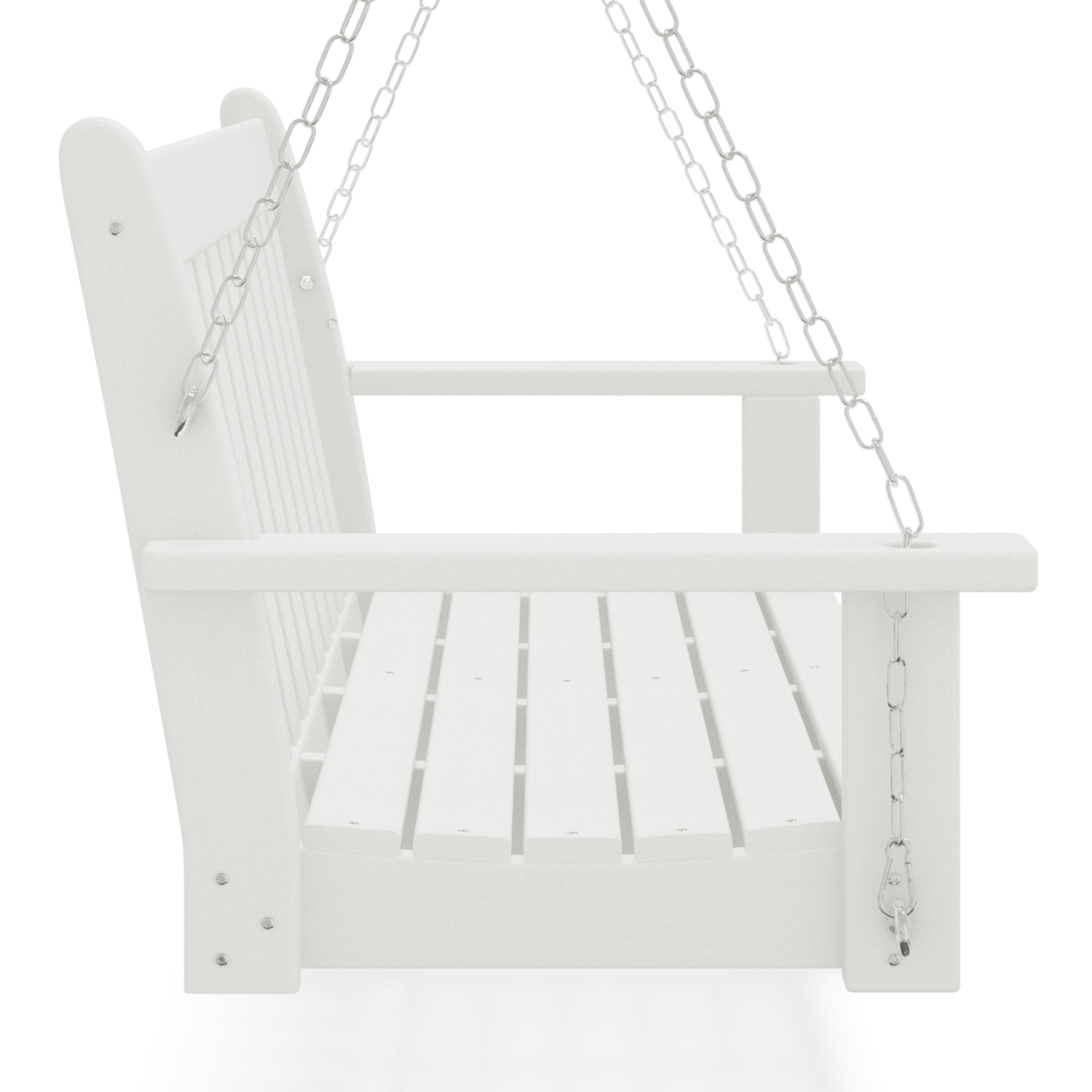 Paradise Outdoor Patio HDPE Hanging Front Porch Swing Bench