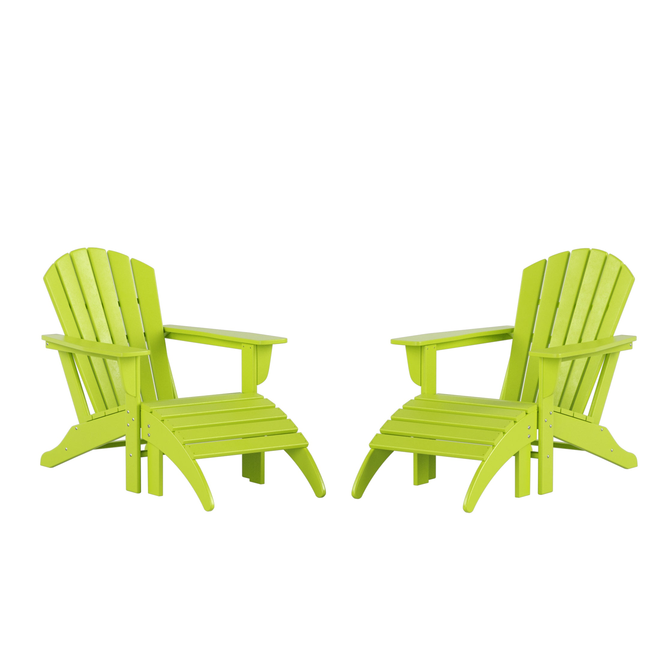 Portside Outdoor Adirondack Chair With Ottoman 4-Piece Set