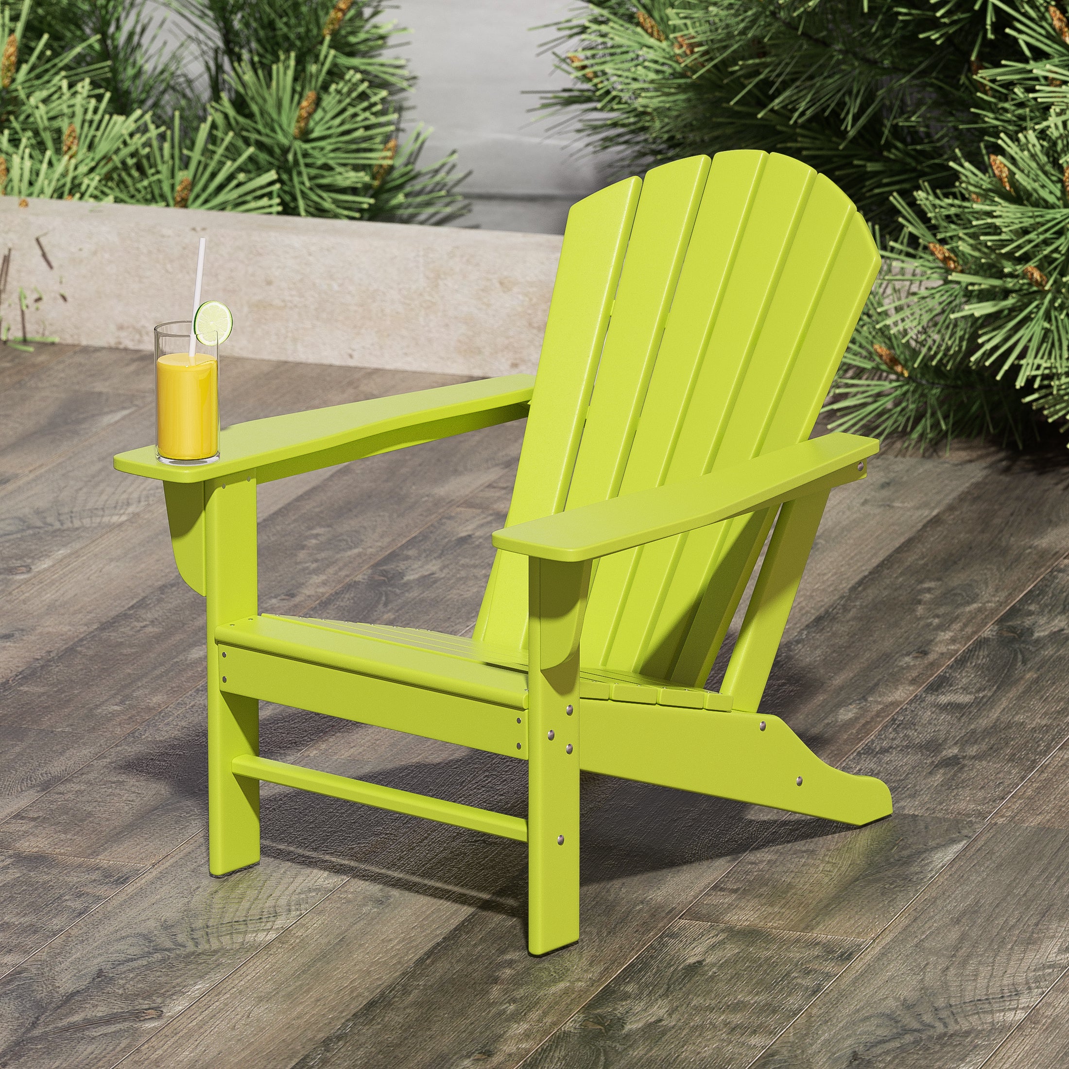 Portside HDPE Outdoor Patio Adirondack Chair