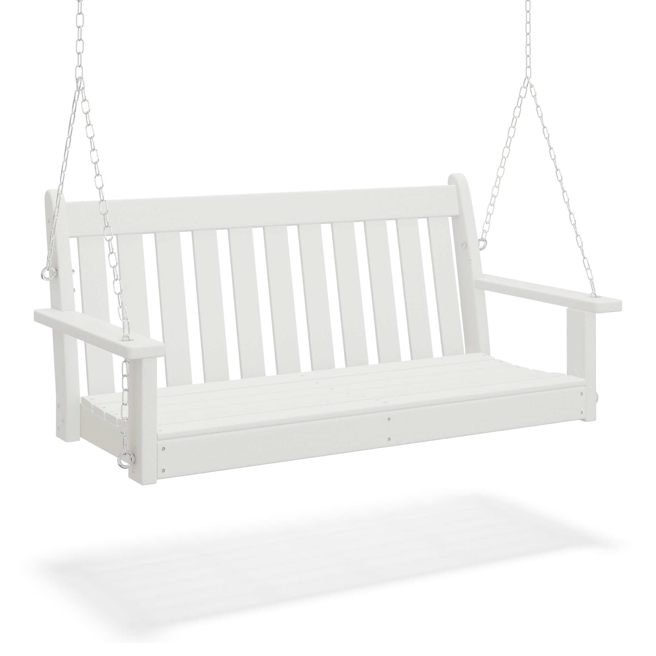 Paradise Outdoor Patio HDPE Hanging Front Porch Swing Bench