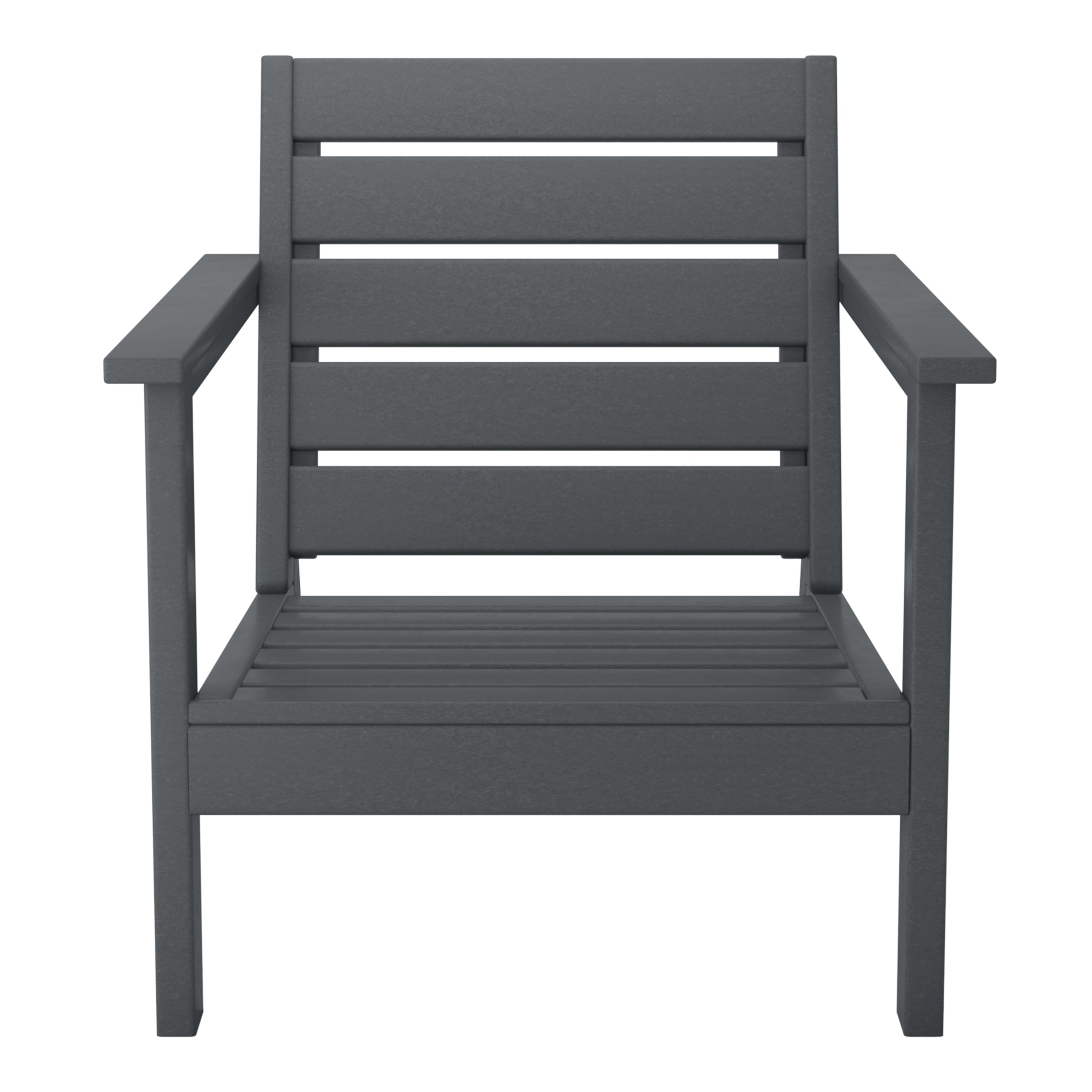 Portsmouth Modern Outdoor HDPE Patio Club Chair with Deep Seat Cushions