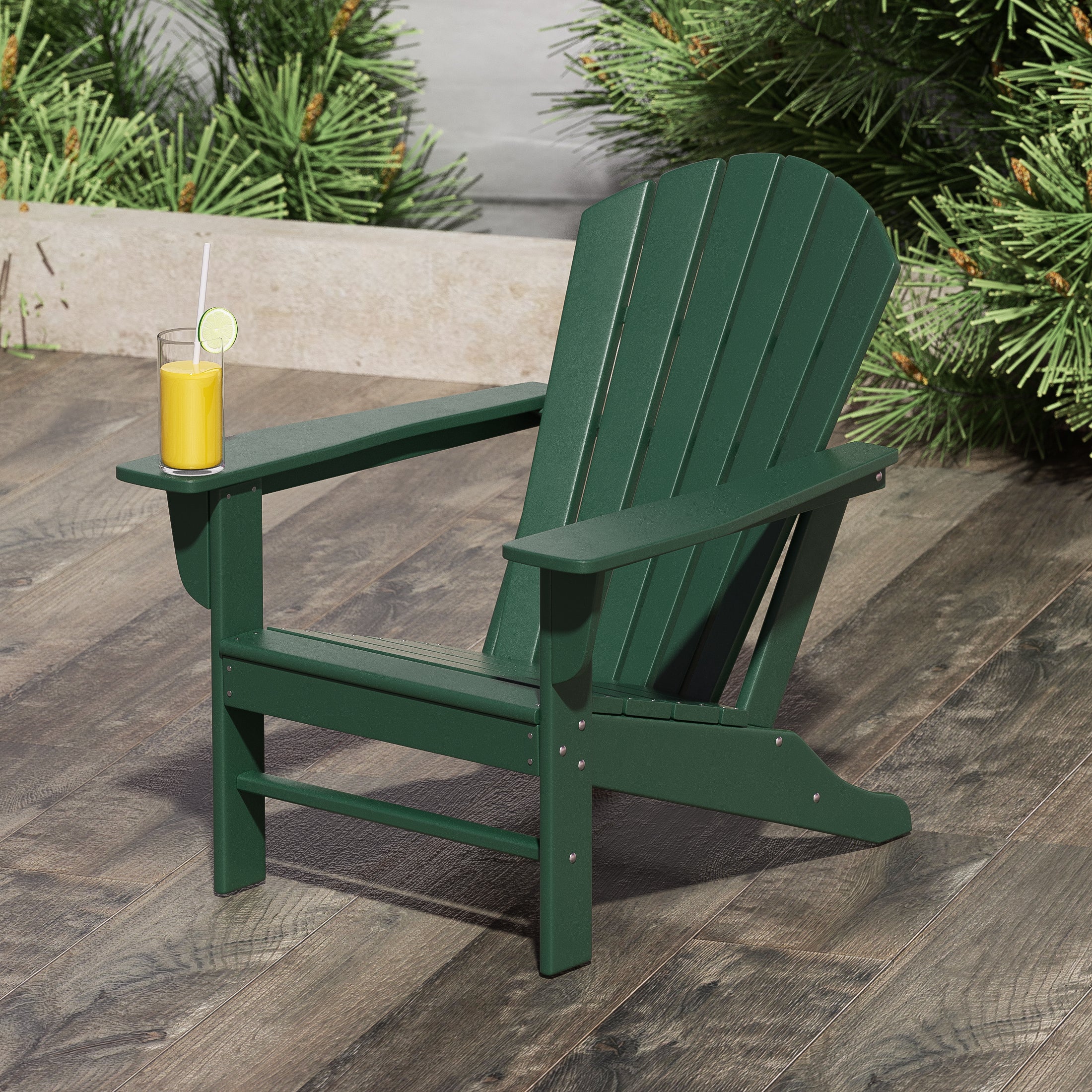 Portside HDPE Outdoor Patio Adirondack Chair