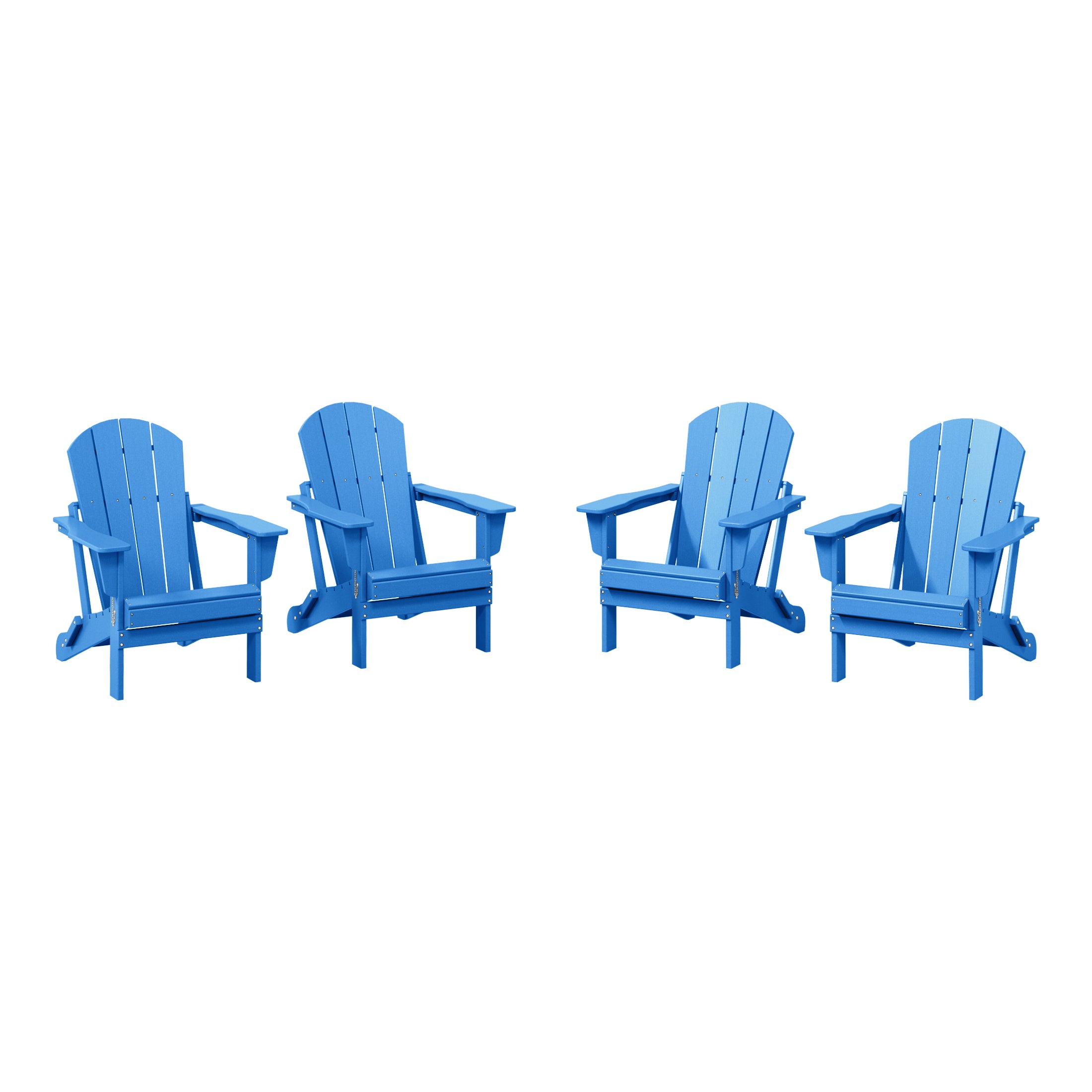 Paradise Westintrends 4-Piece set outdoor folding Poly Adirondack chair