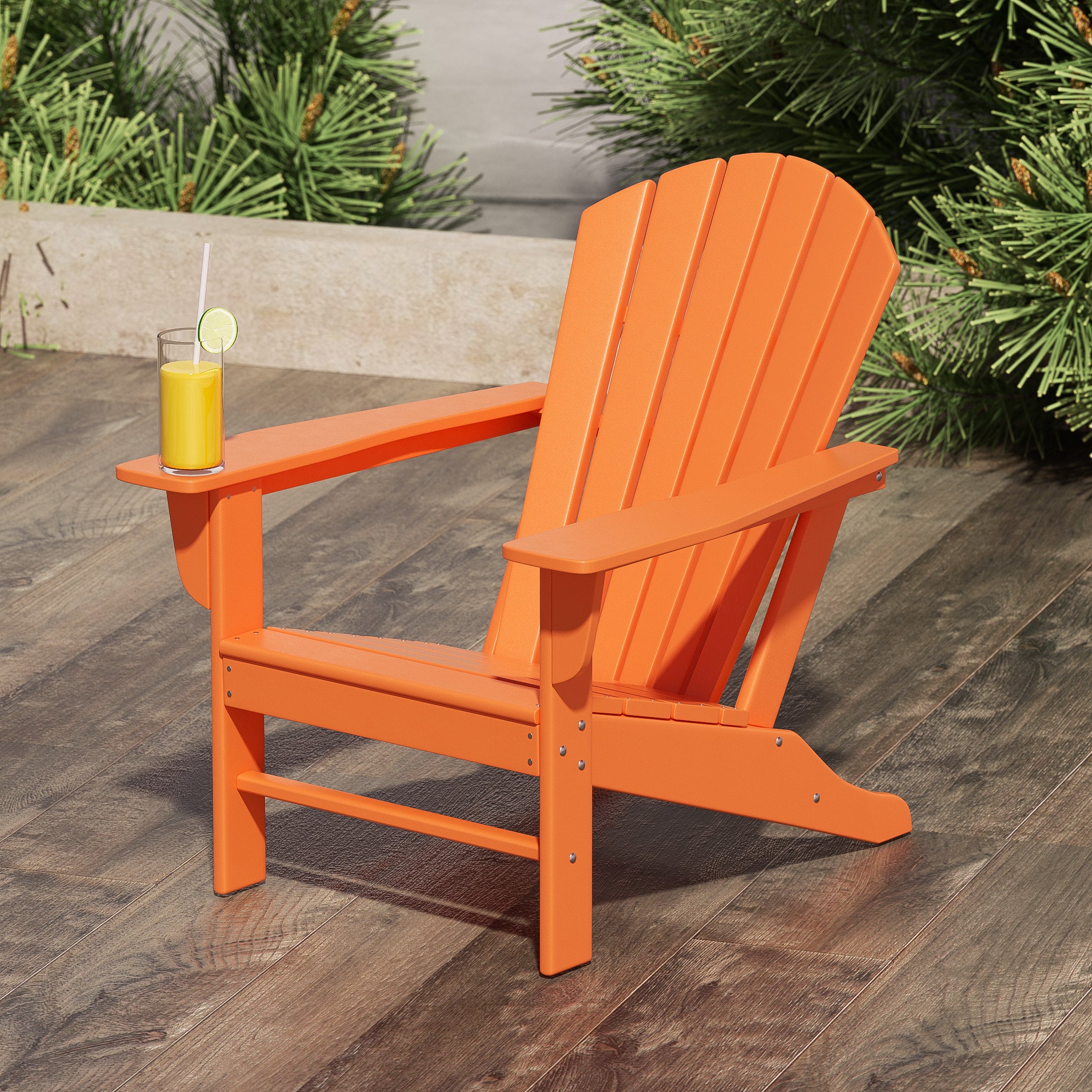 Portside HDPE Outdoor Patio Adirondack Chair