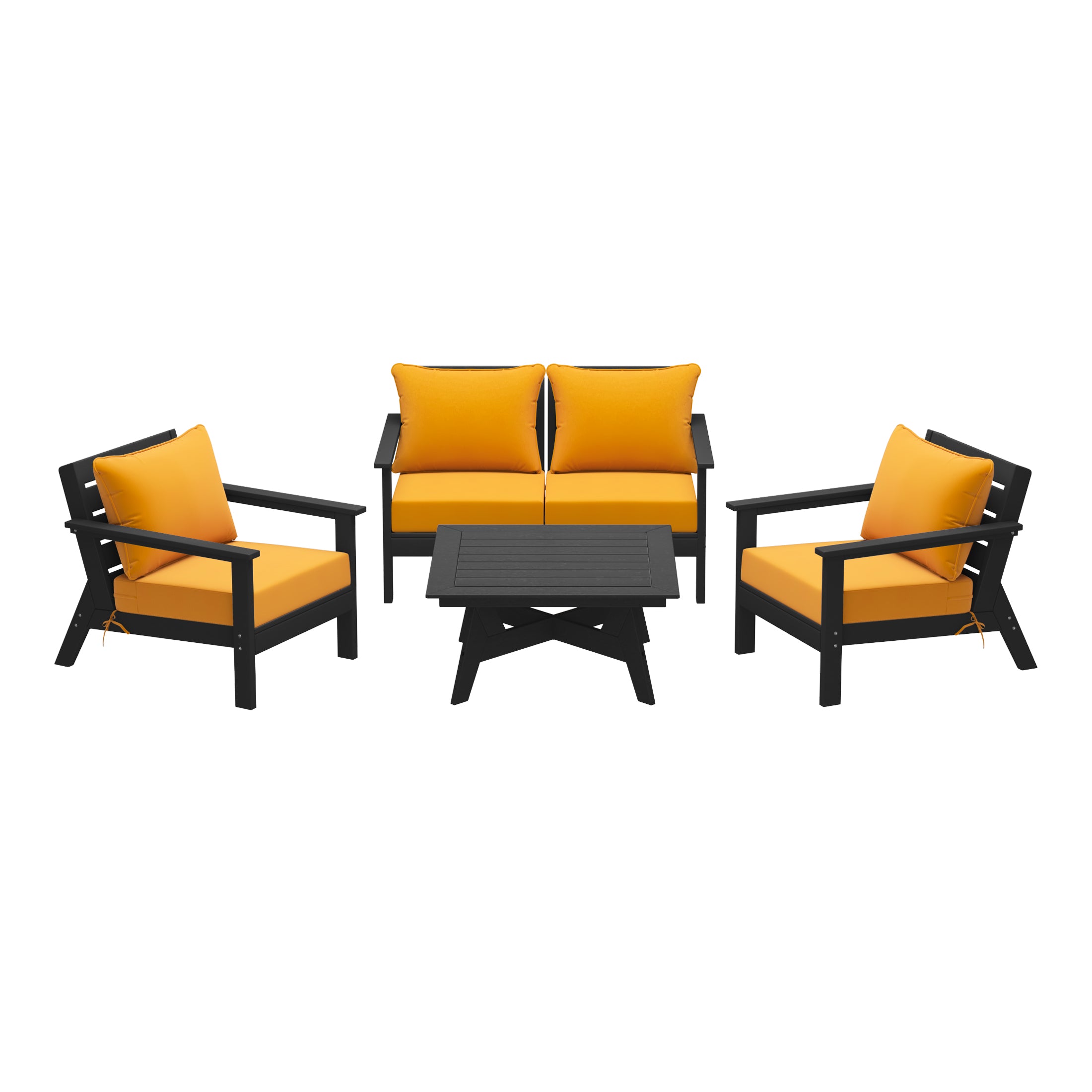 Portsmouth Outdoor 5-Piece Modular Sectional Patio Furniture Seating Set