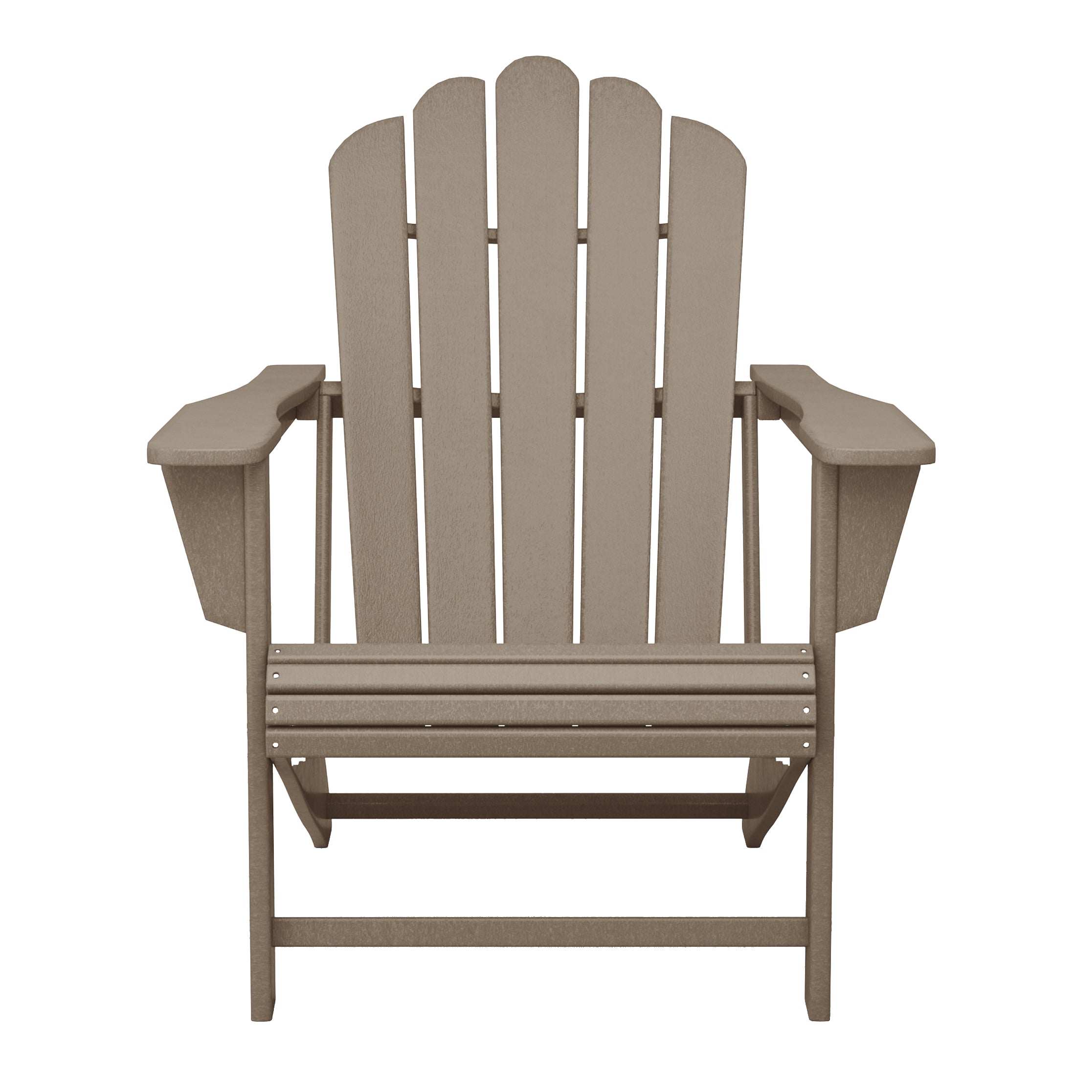 Lakeview 3-Piece Adirondack Chair with Cup Holder and Folding Ottoman and Table Set