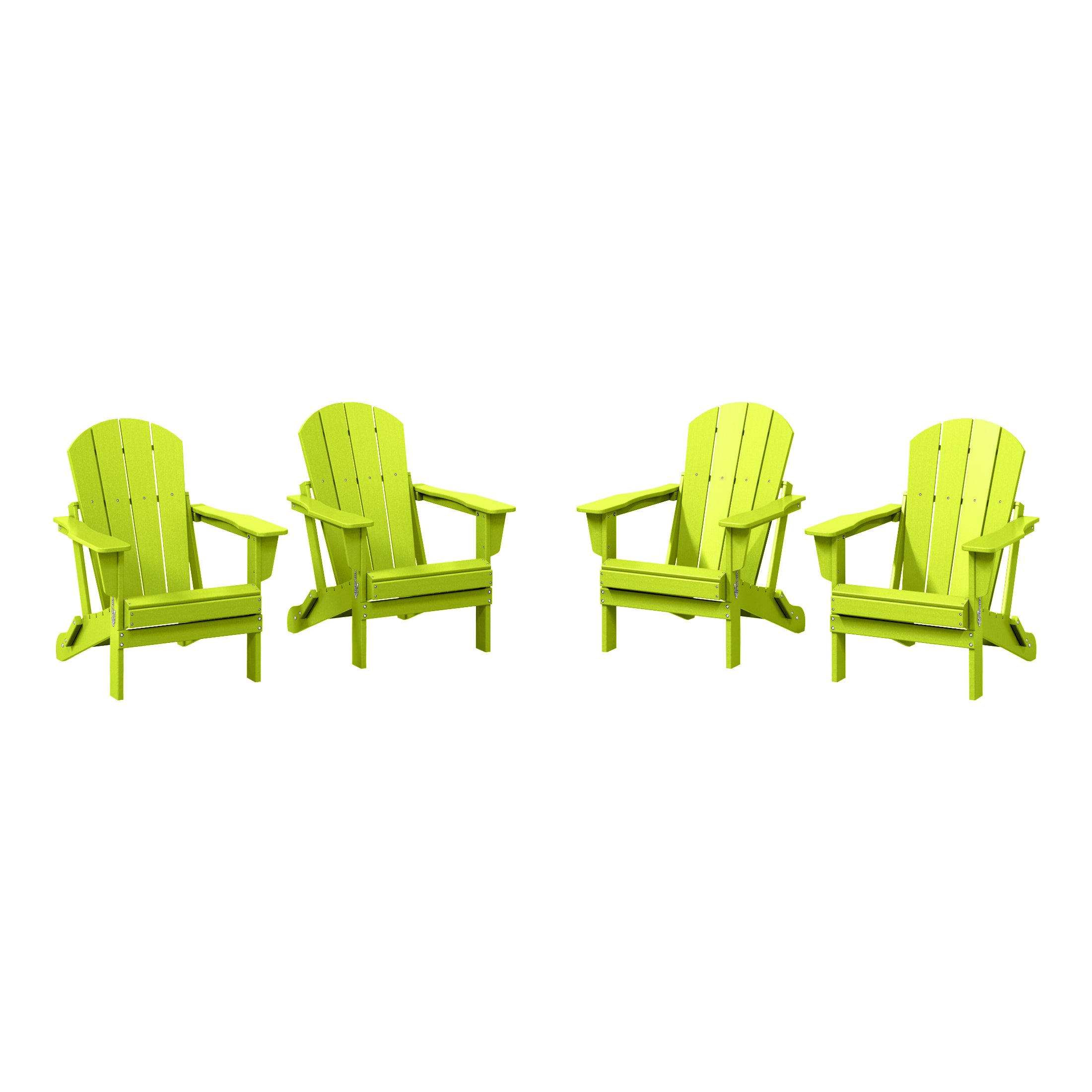 Paradise Westintrends 4-Piece set outdoor folding Poly Adirondack chair