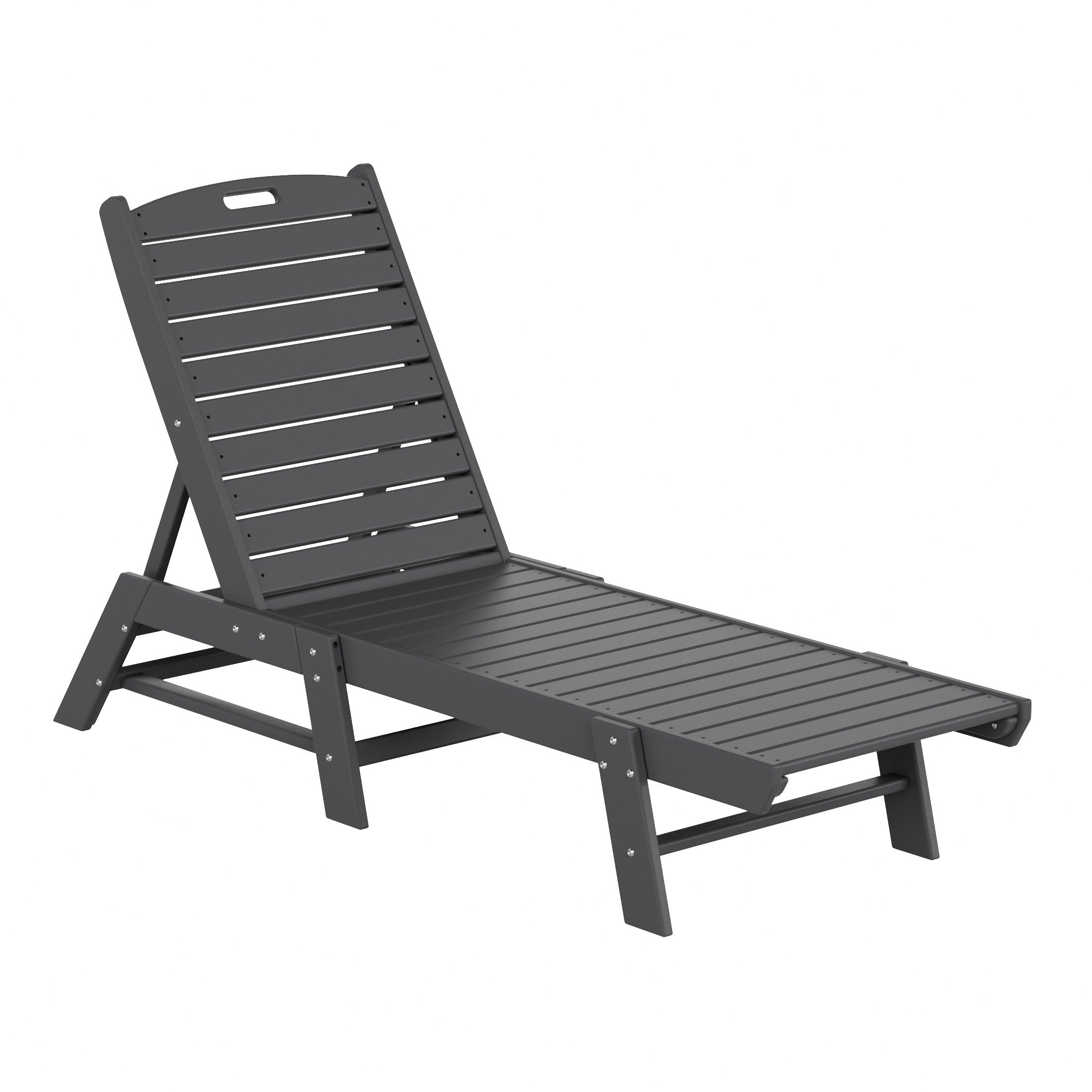 Paradise Malibu Poly Reclining Outdoor Patio Chaise Lounge Chair Adjustable