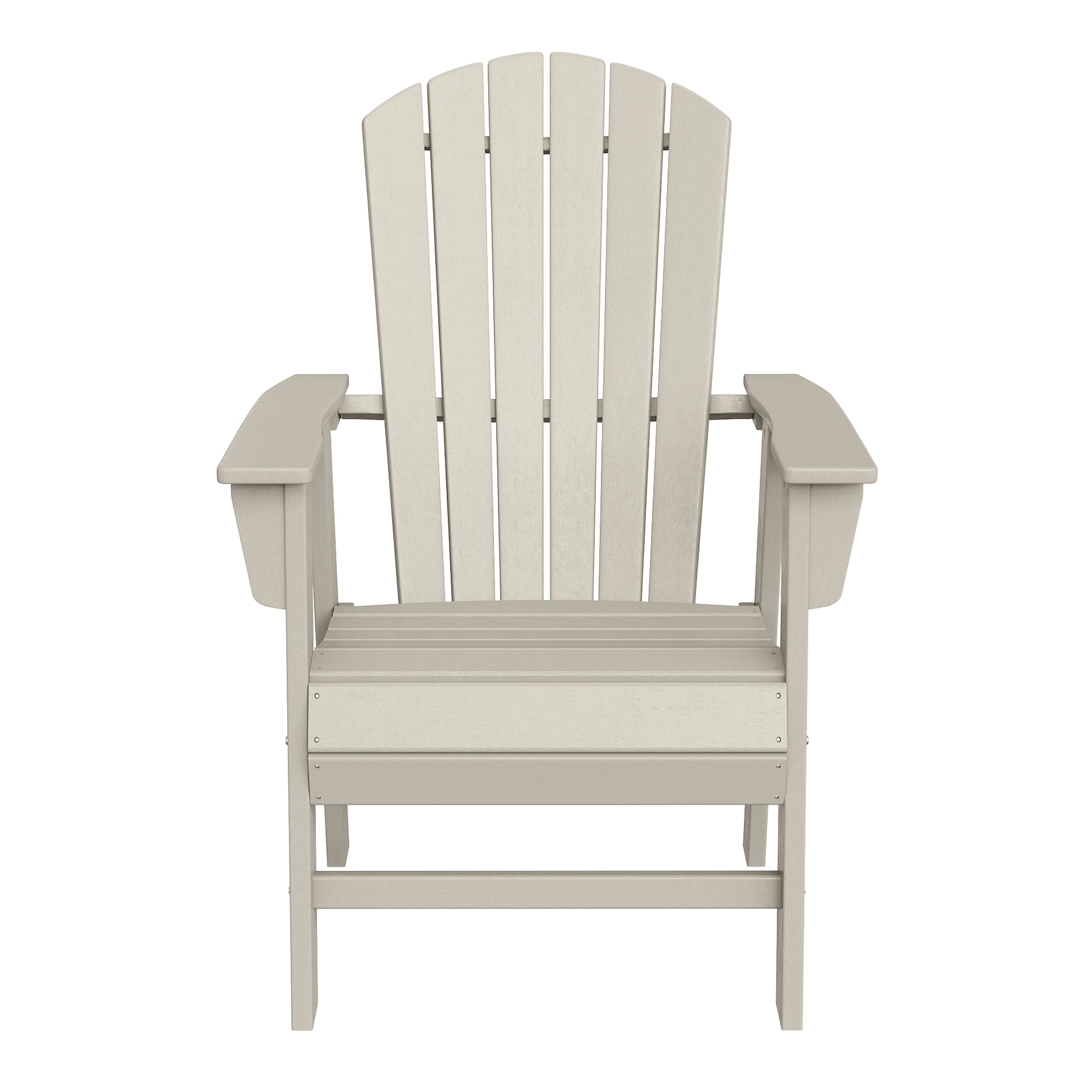 Portside Outdoor Patio Seashell Back Adirondack Dining Chair