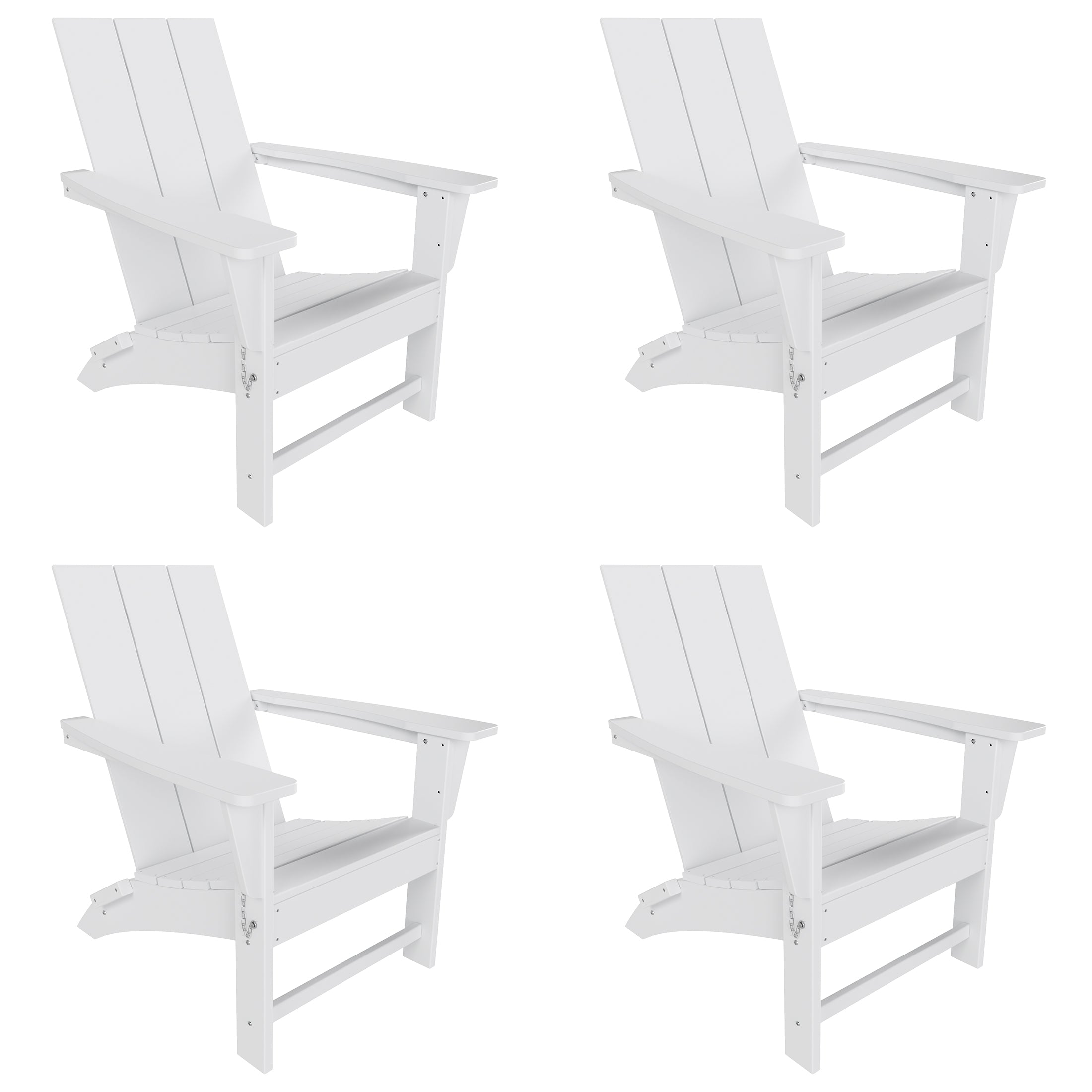 Palms Westintrends Modern Outdoor Folding Adirondack Chair (Set of 4)