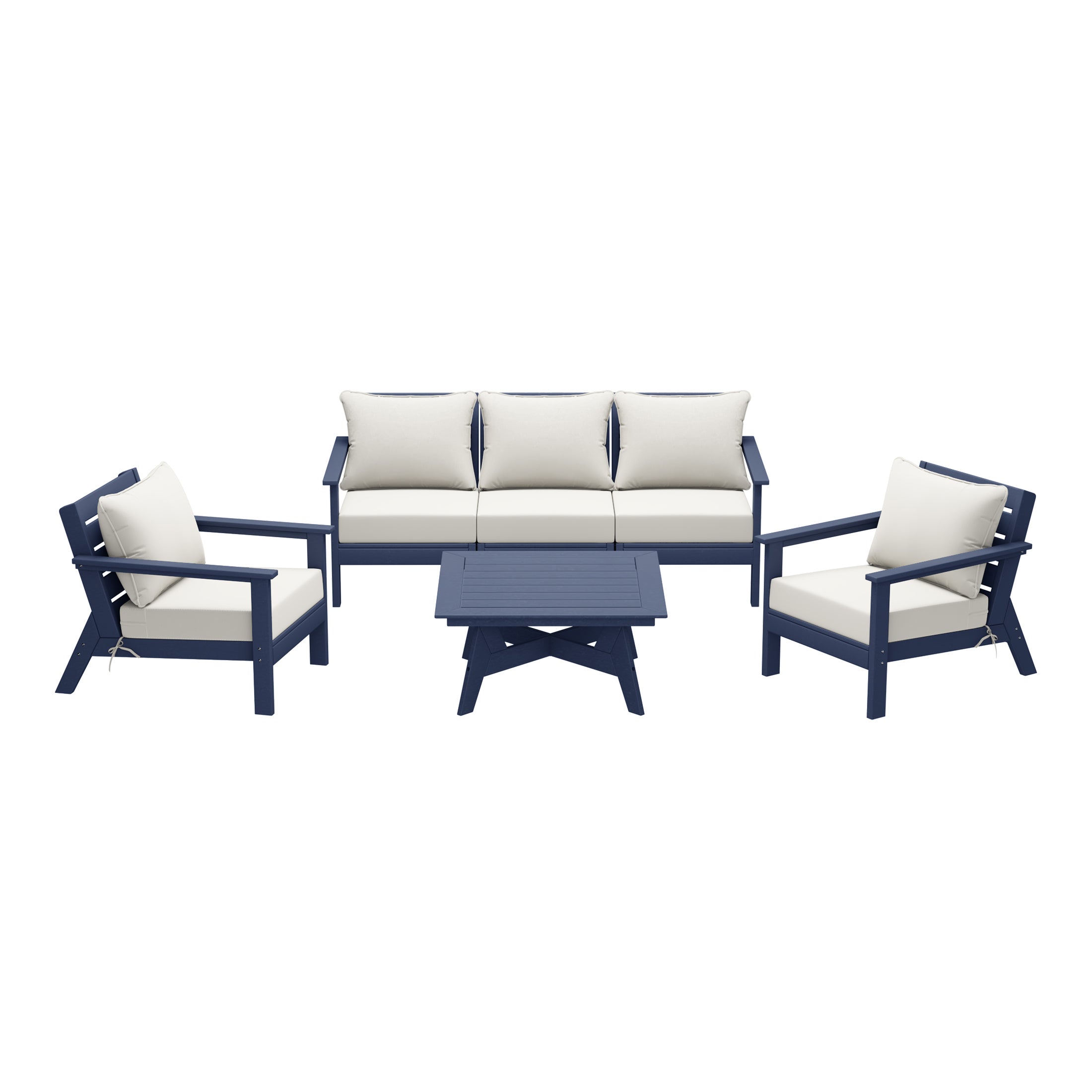 Portsmouth Outdoor 6-Piece Modular Sectional Patio Furniture Sofa Set