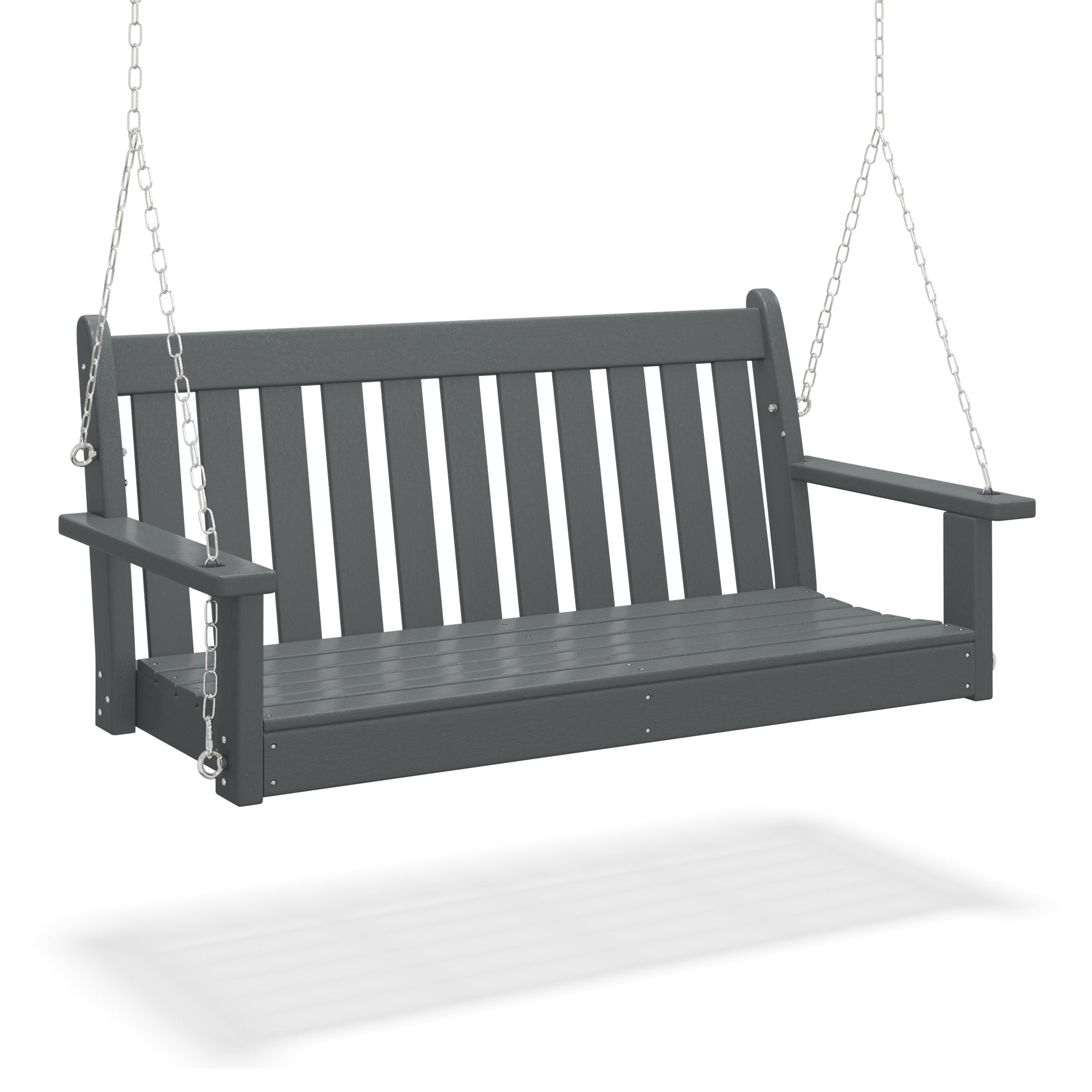 Paradise Outdoor Patio HDPE Hanging Front Porch Swing Bench